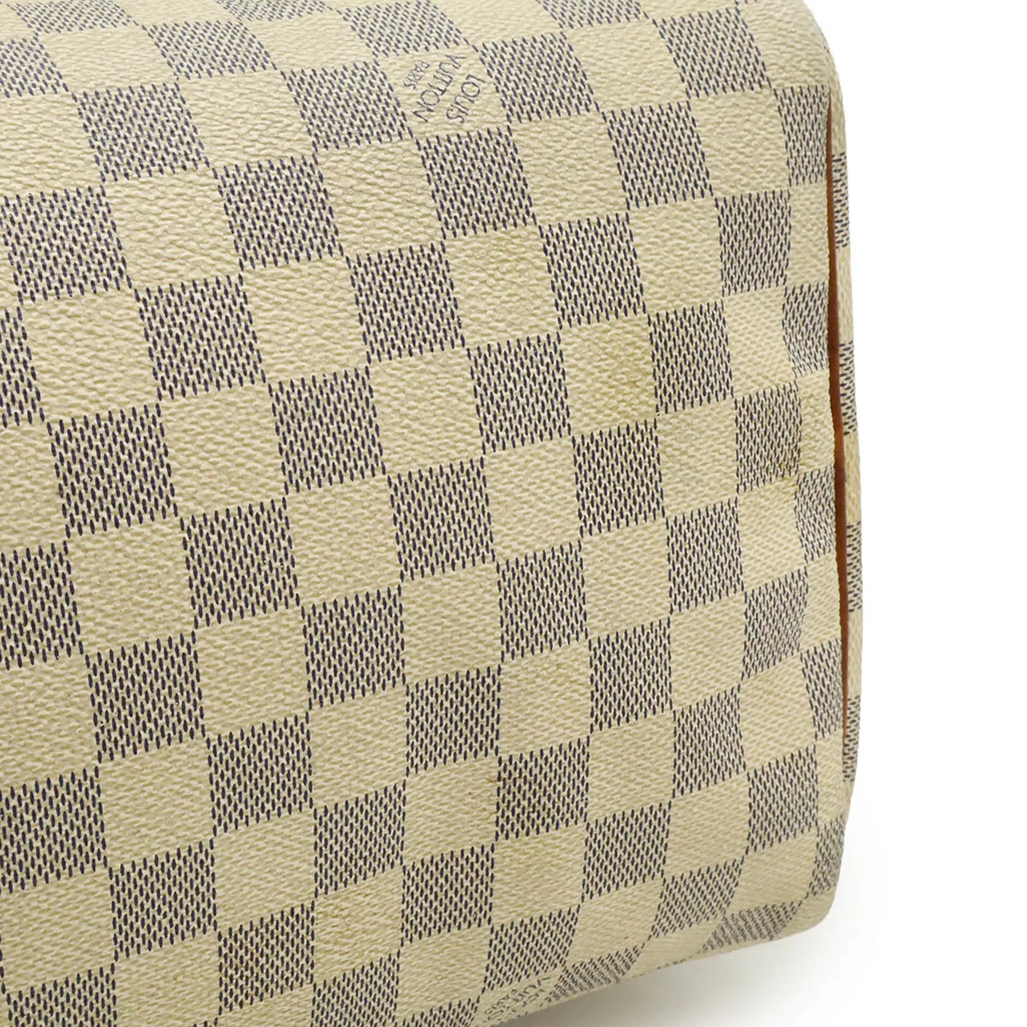 LOUIS VUITTON White Damier Speedy 30 Bag