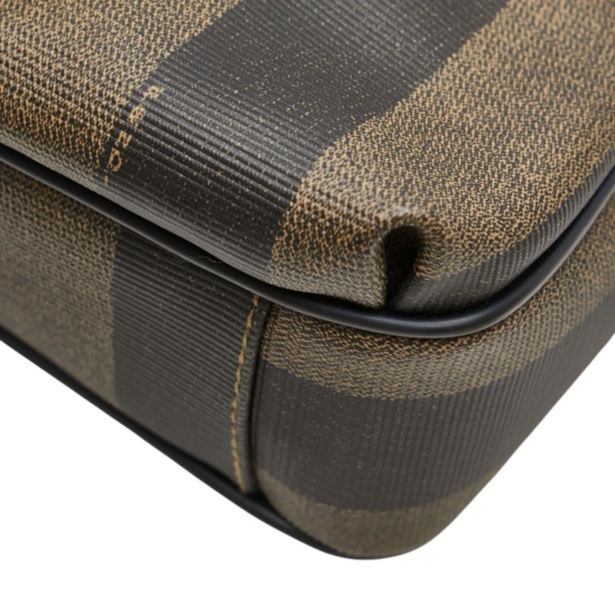 FENDI Black Leather Shoulder Bag