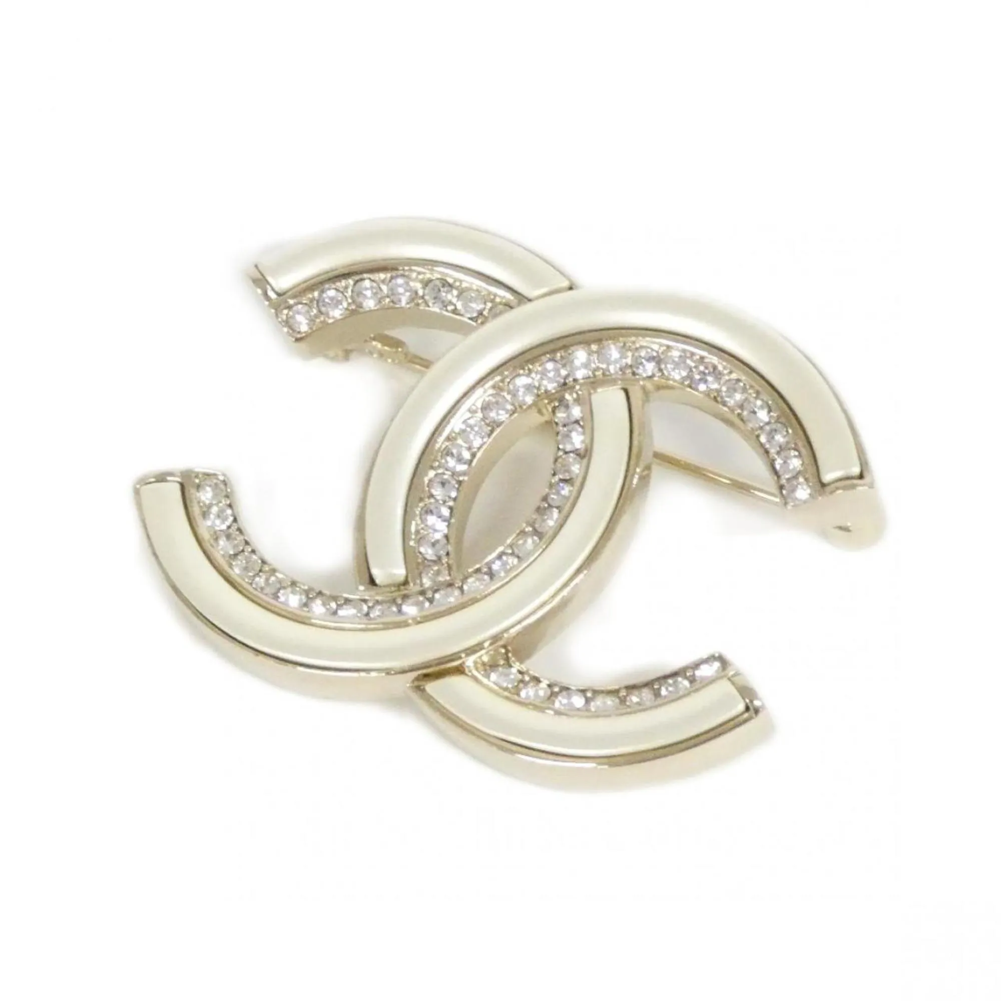 CHANEL White Brooch