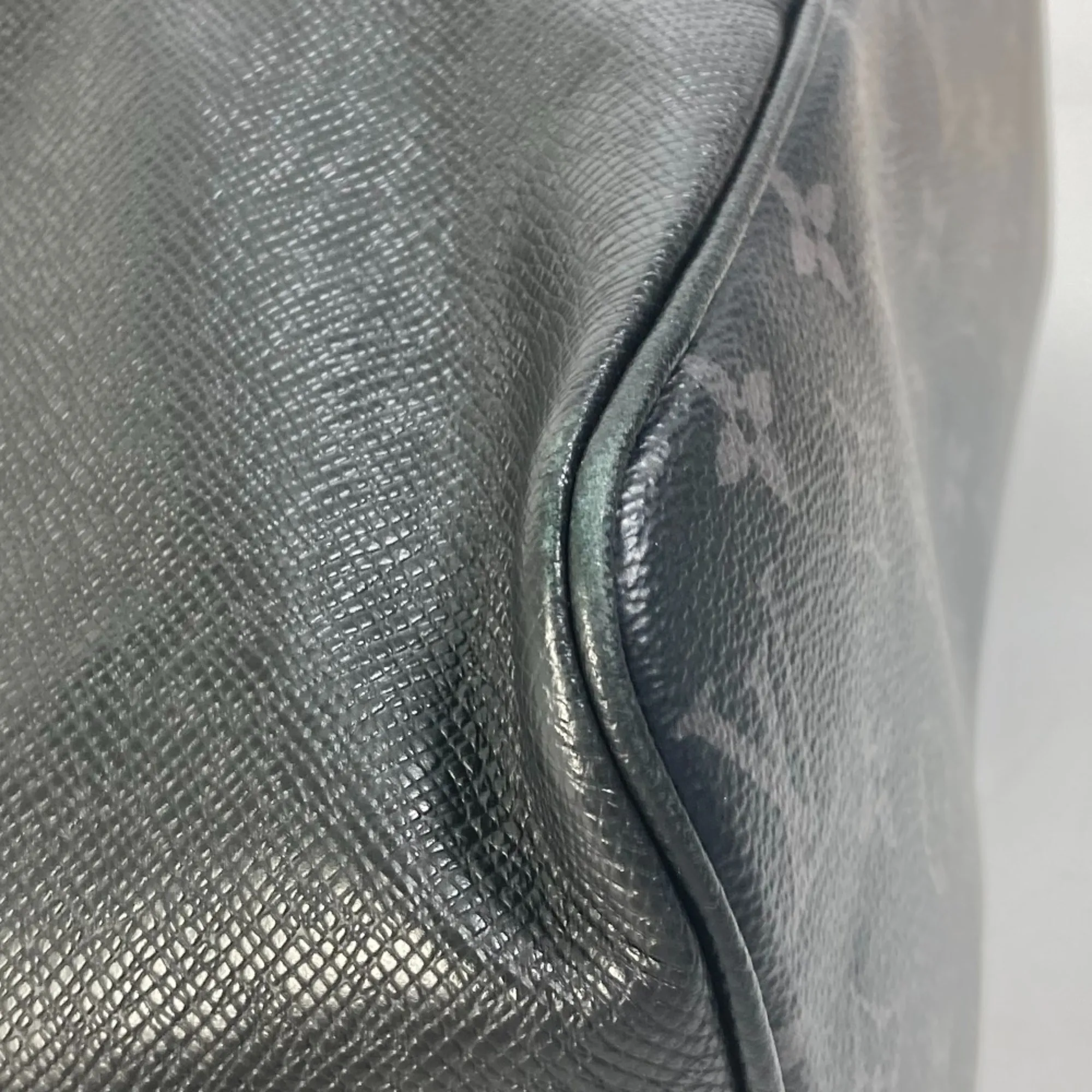 LOUIS VUITTON Black Monogram Leather Shoulder Bag