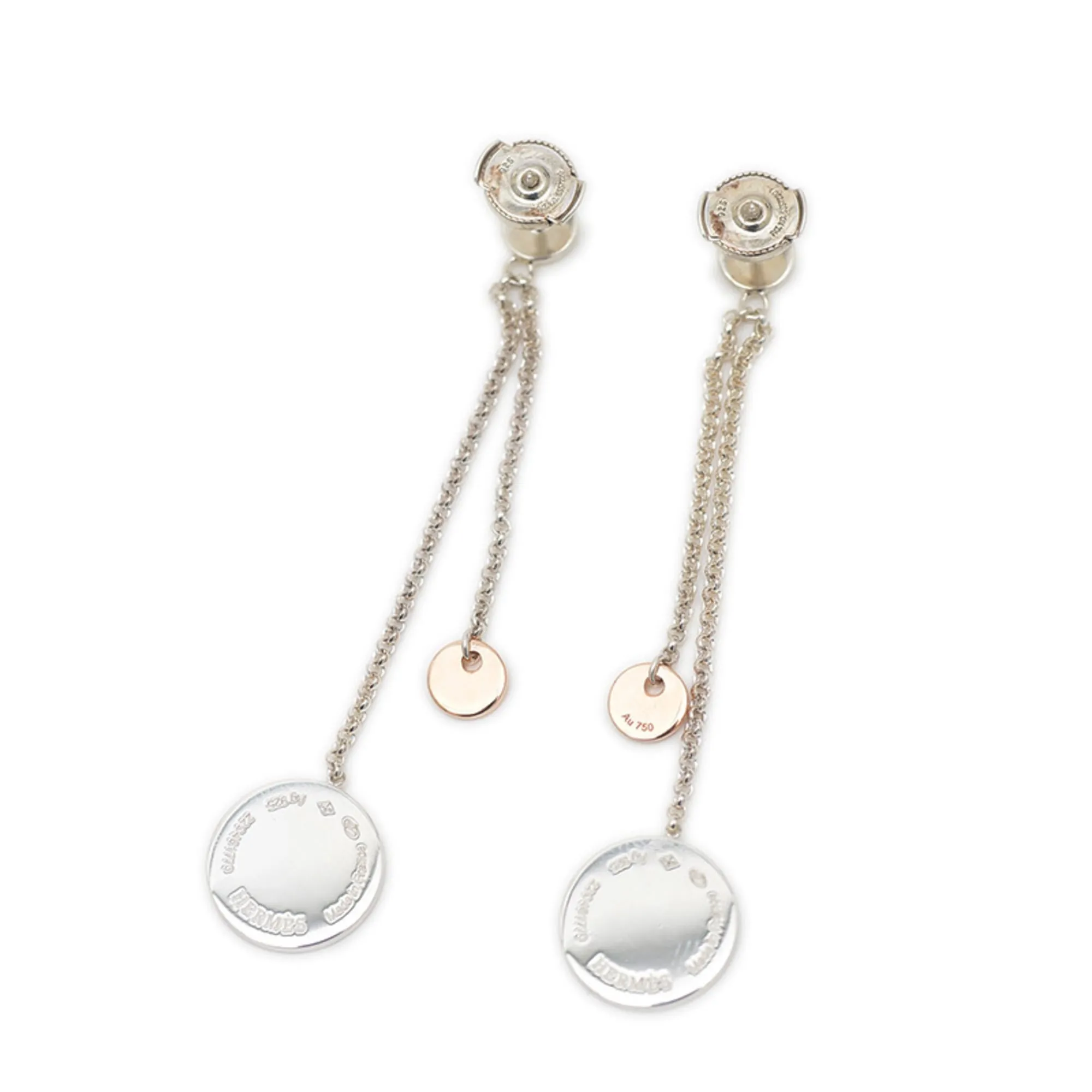 HERMES Brown Earrings