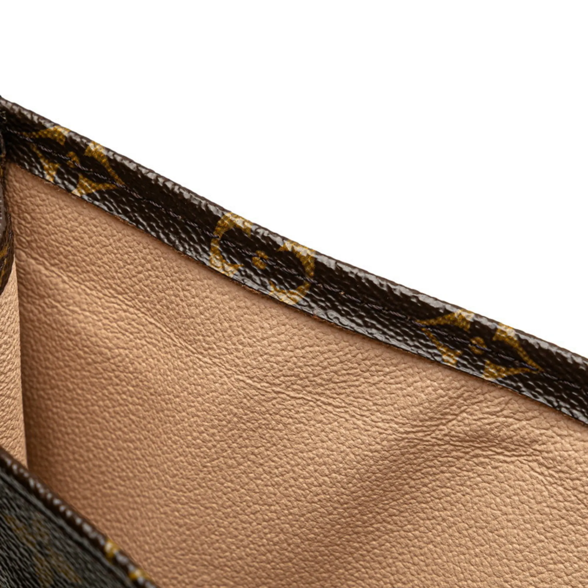 LOUIS VUITTON Brown Monogram Leather Tote Bag