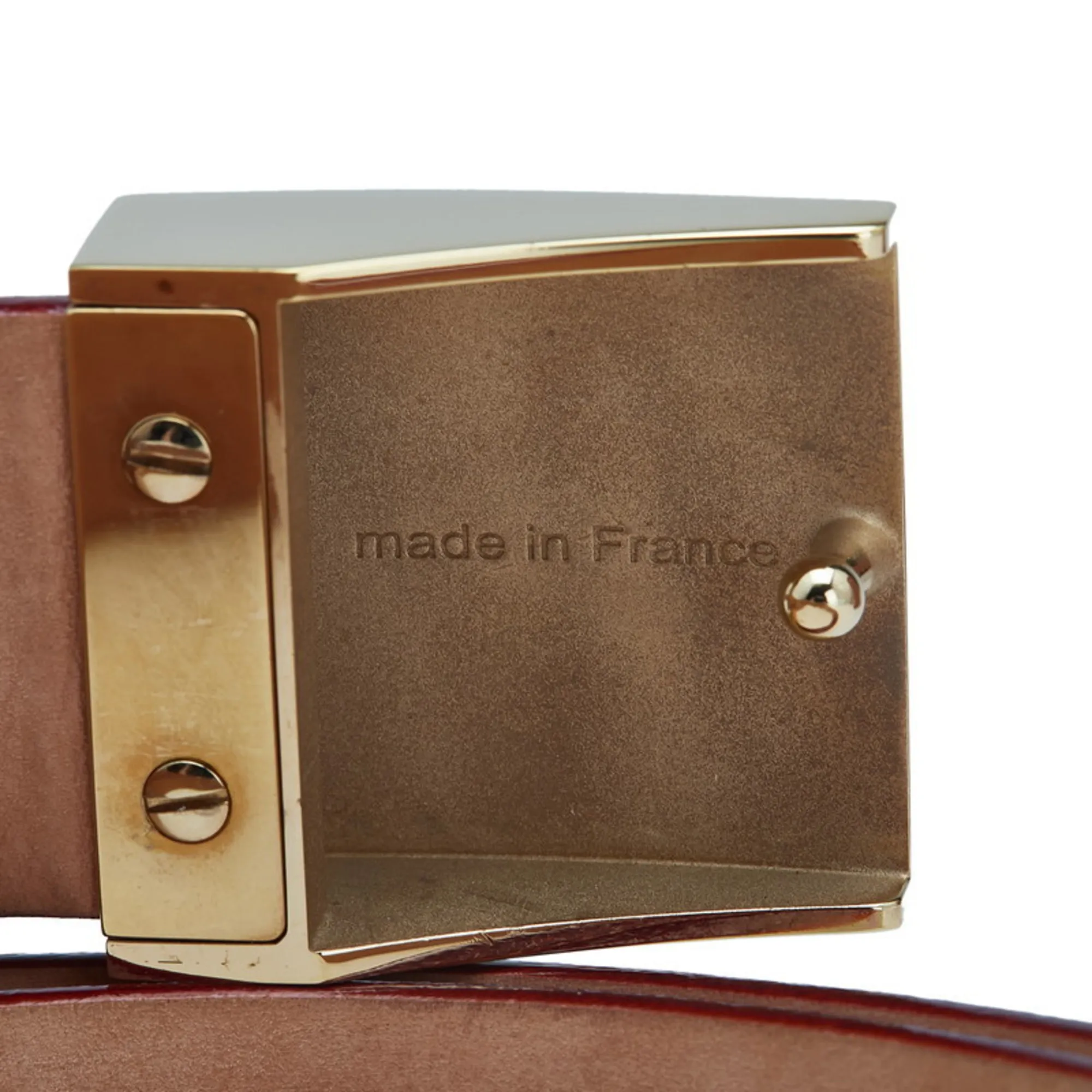 LOUIS VUITTON White Monogram Leather Belt