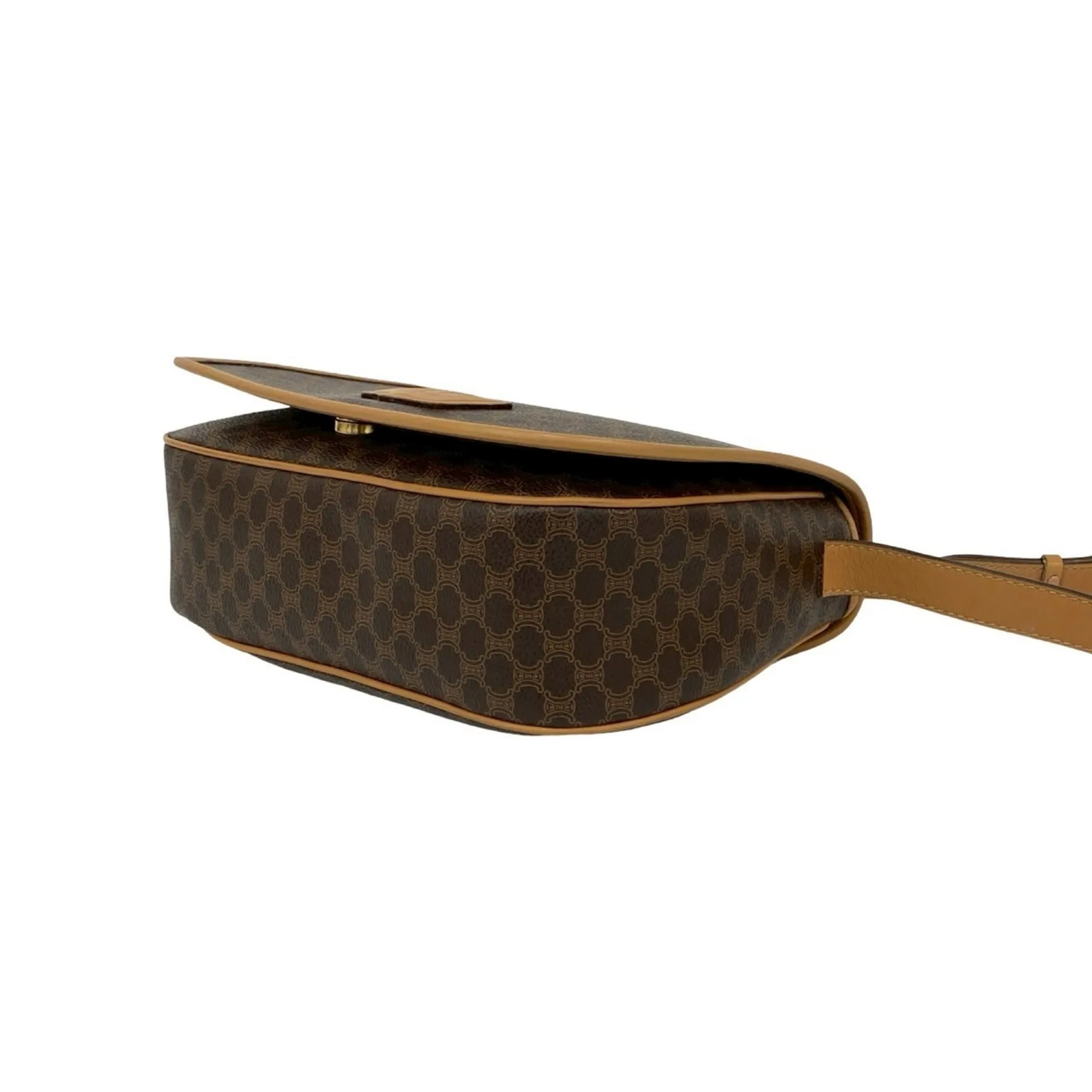 CELINE Brown Leather Shoulder Bag