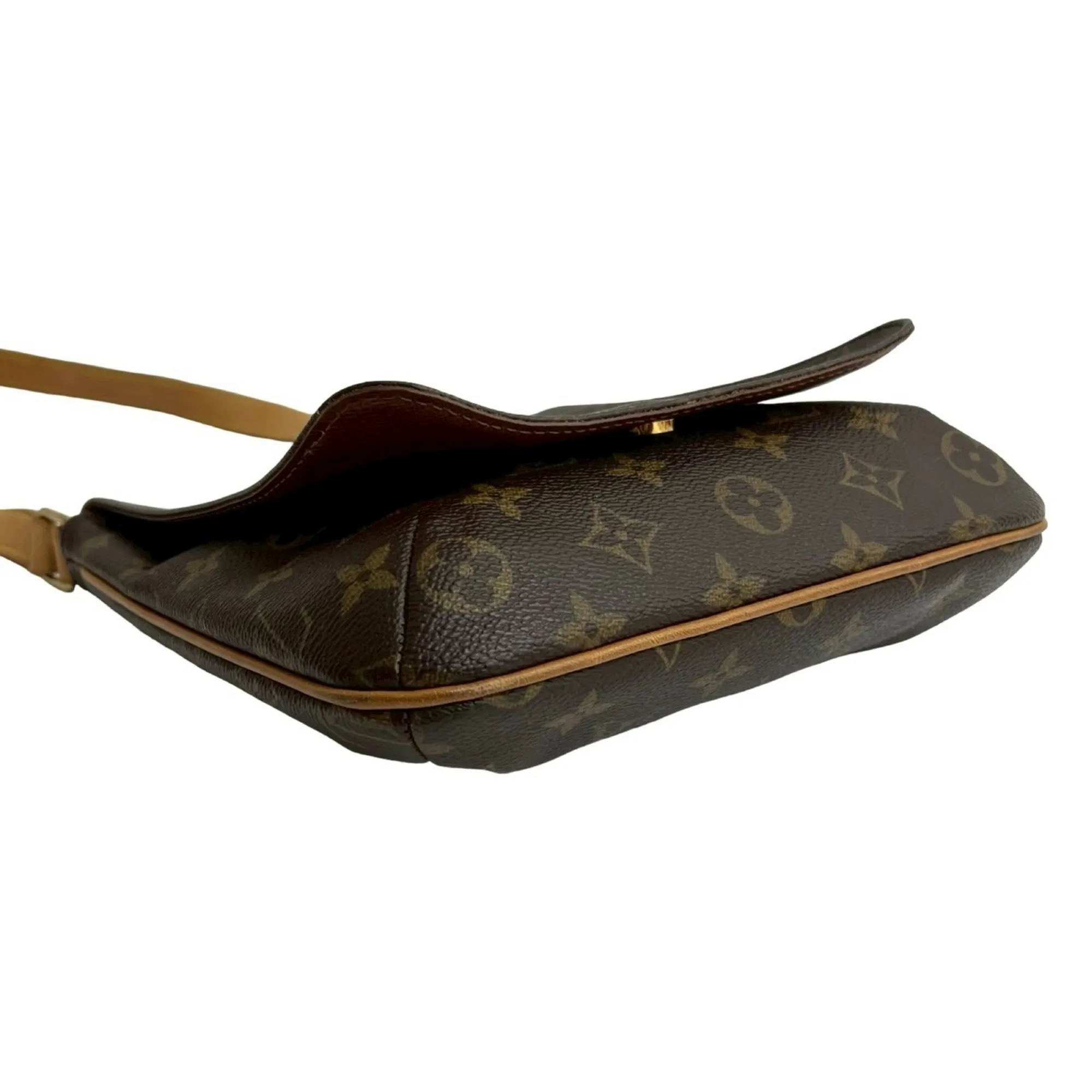 LOUIS VUITTON Brown Monogram Leather Shoulder Bag