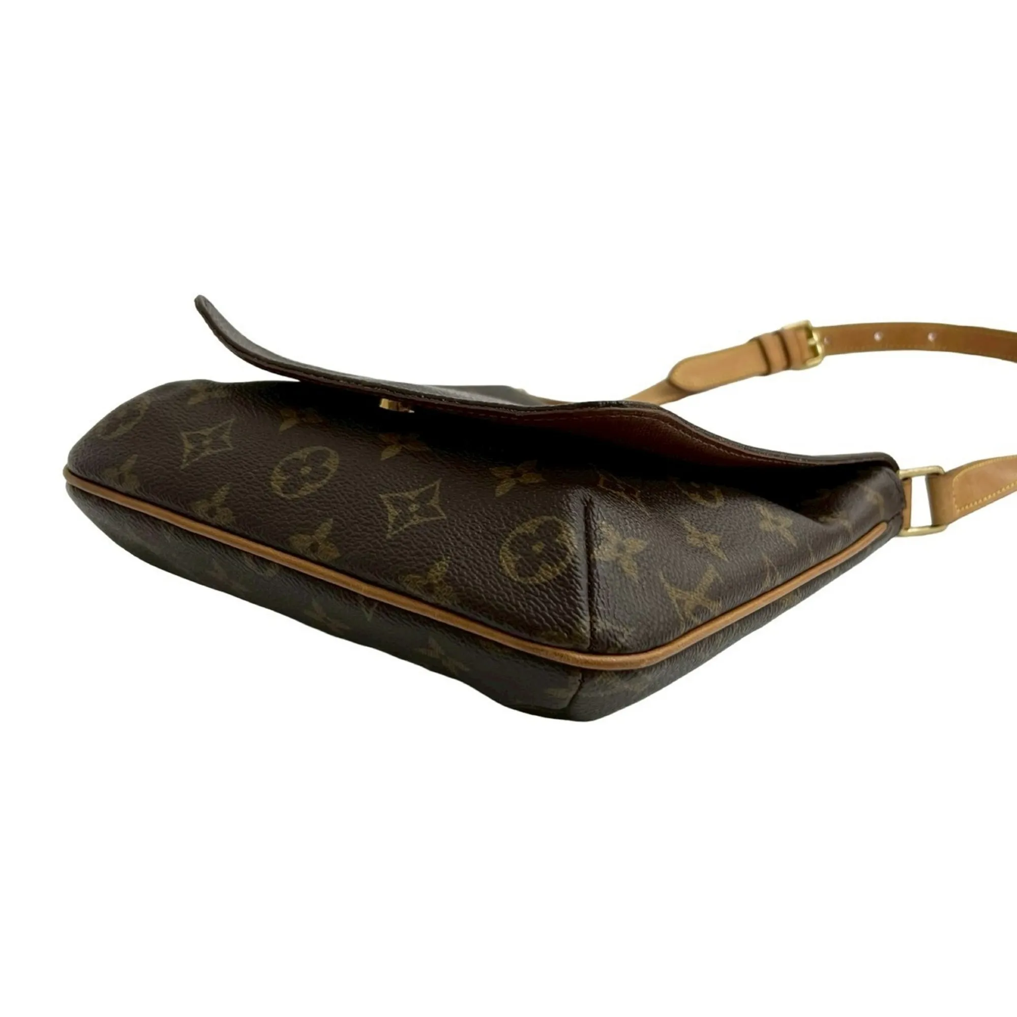 LOUIS VUITTON Brown Monogram Leather Shoulder Bag
