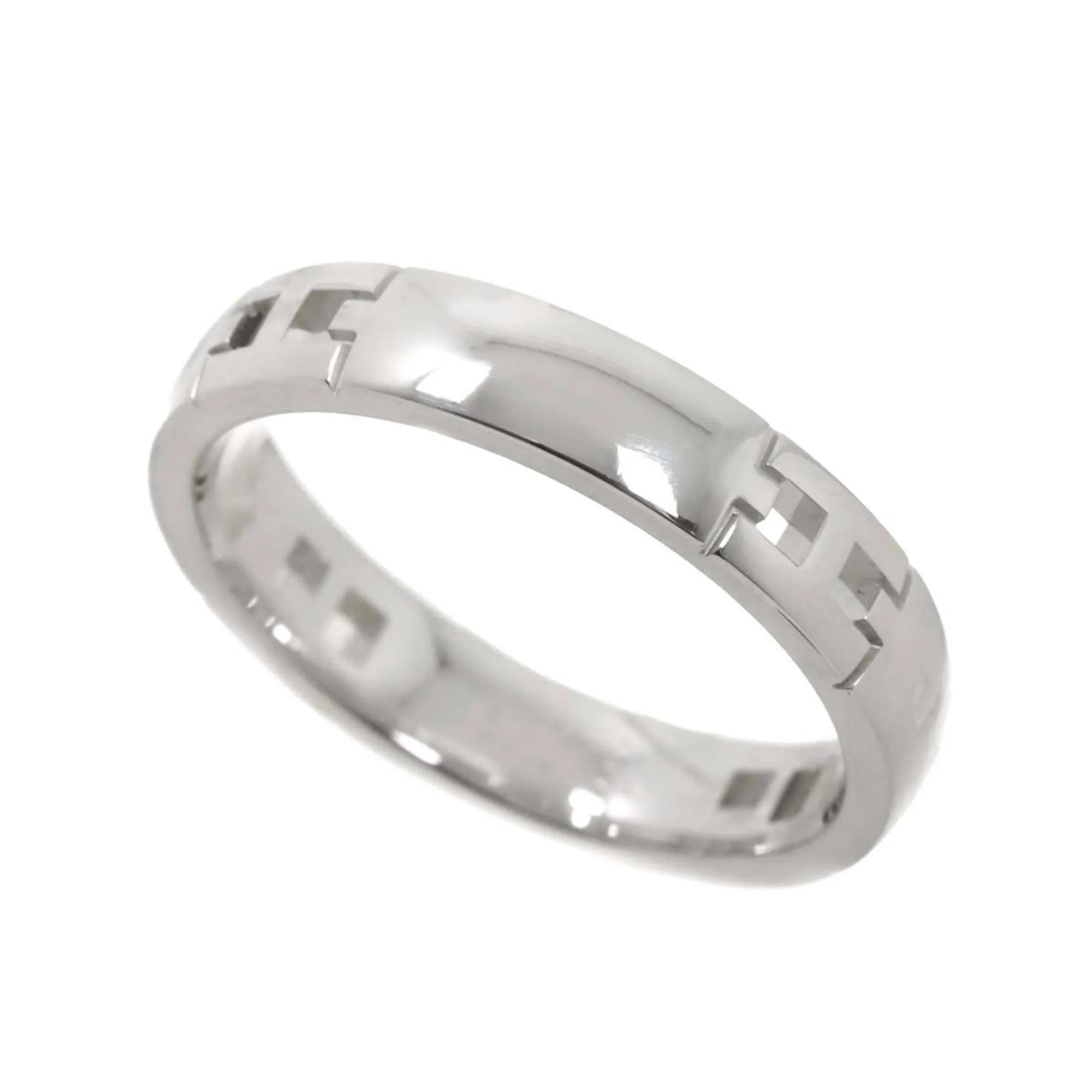 HERMES 18k Silver Ring #48