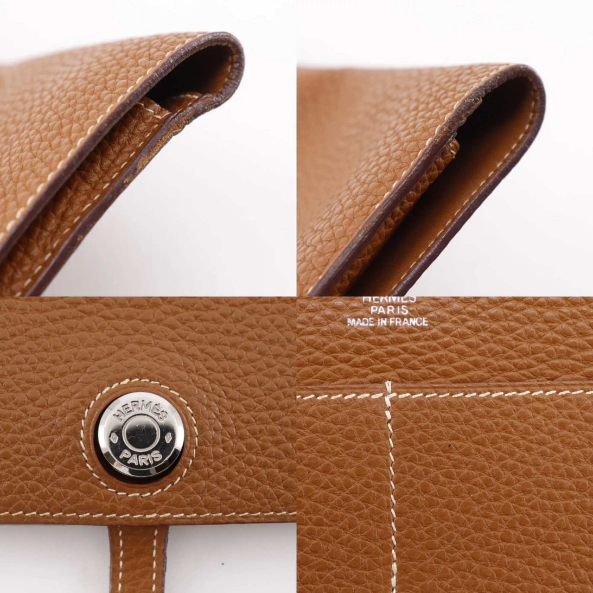 HERMES Brown Leather Wallet