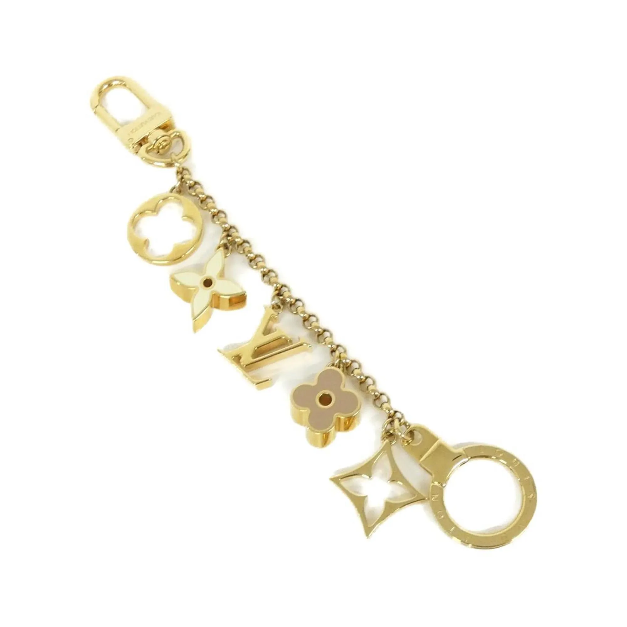 LOUIS VUITTON Gold Monogram Bag Charm