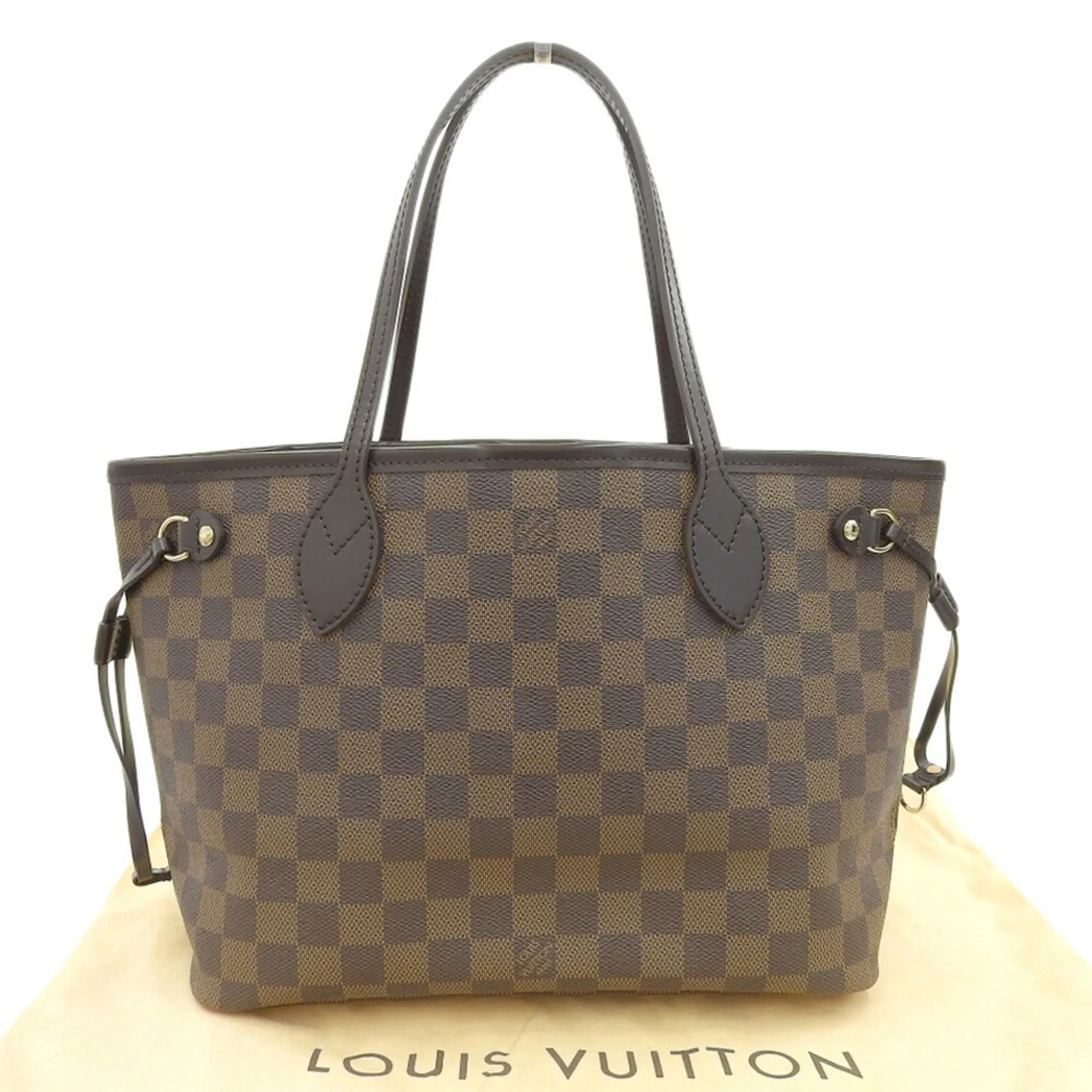 LOUIS VUITTON Brown Damier Neverfull PM Tote Bag