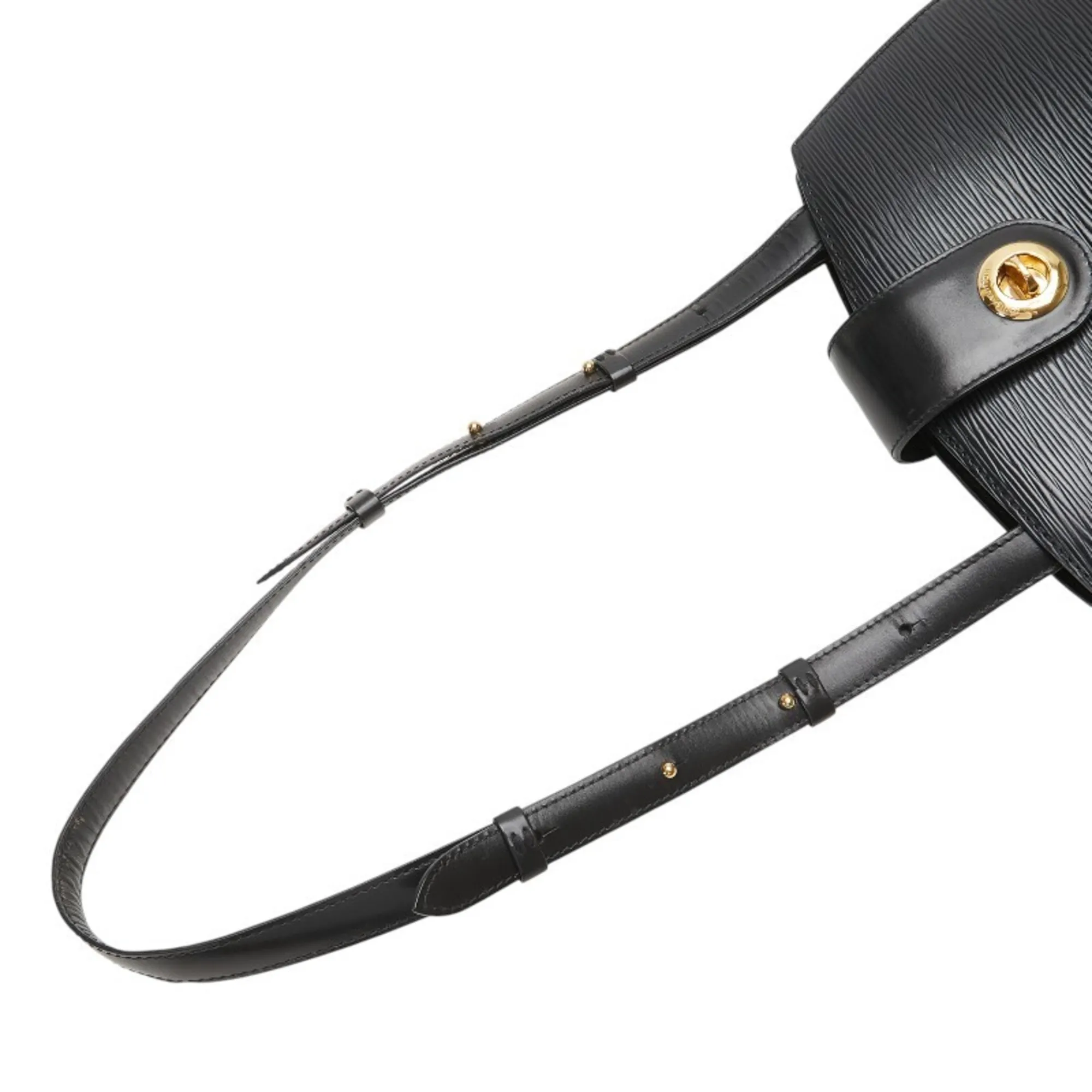 LOUIS VUITTON Black Leather Shoulder Bag