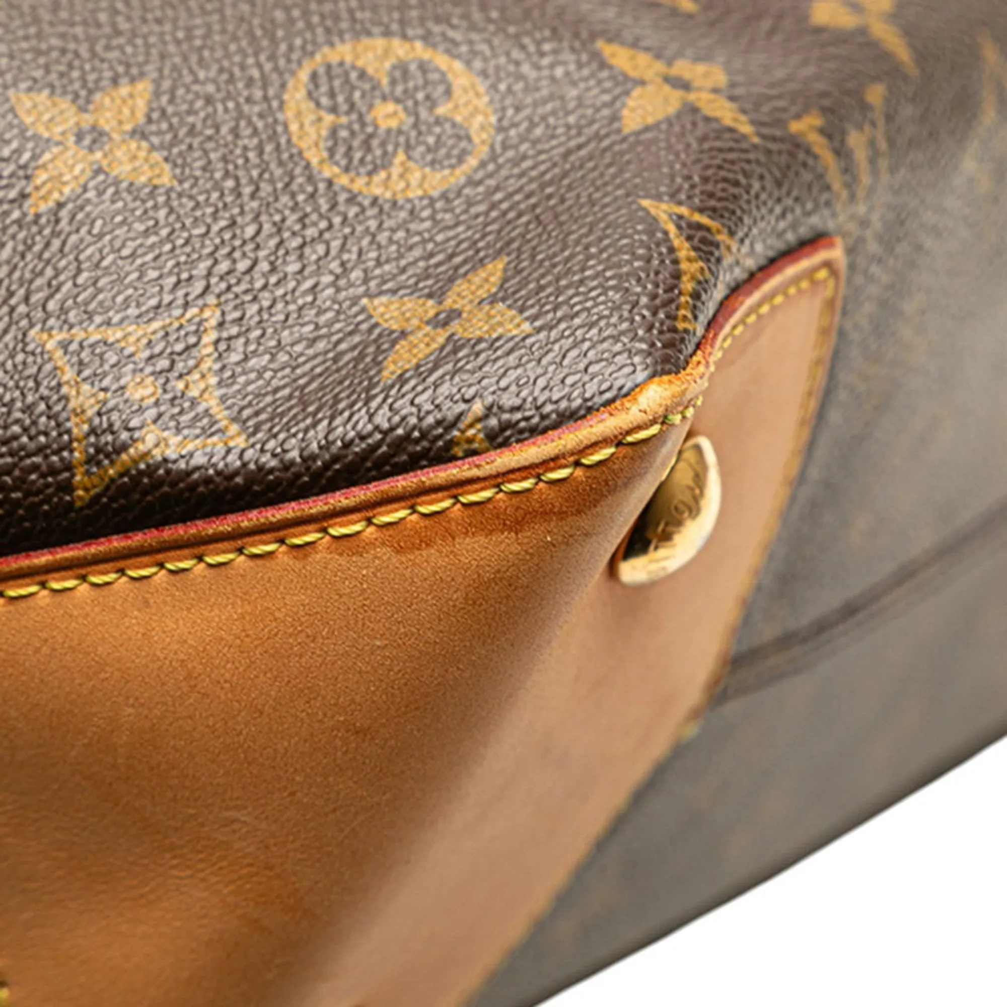 LOUIS VUITTON Brown Monogram Leather Tote Bag