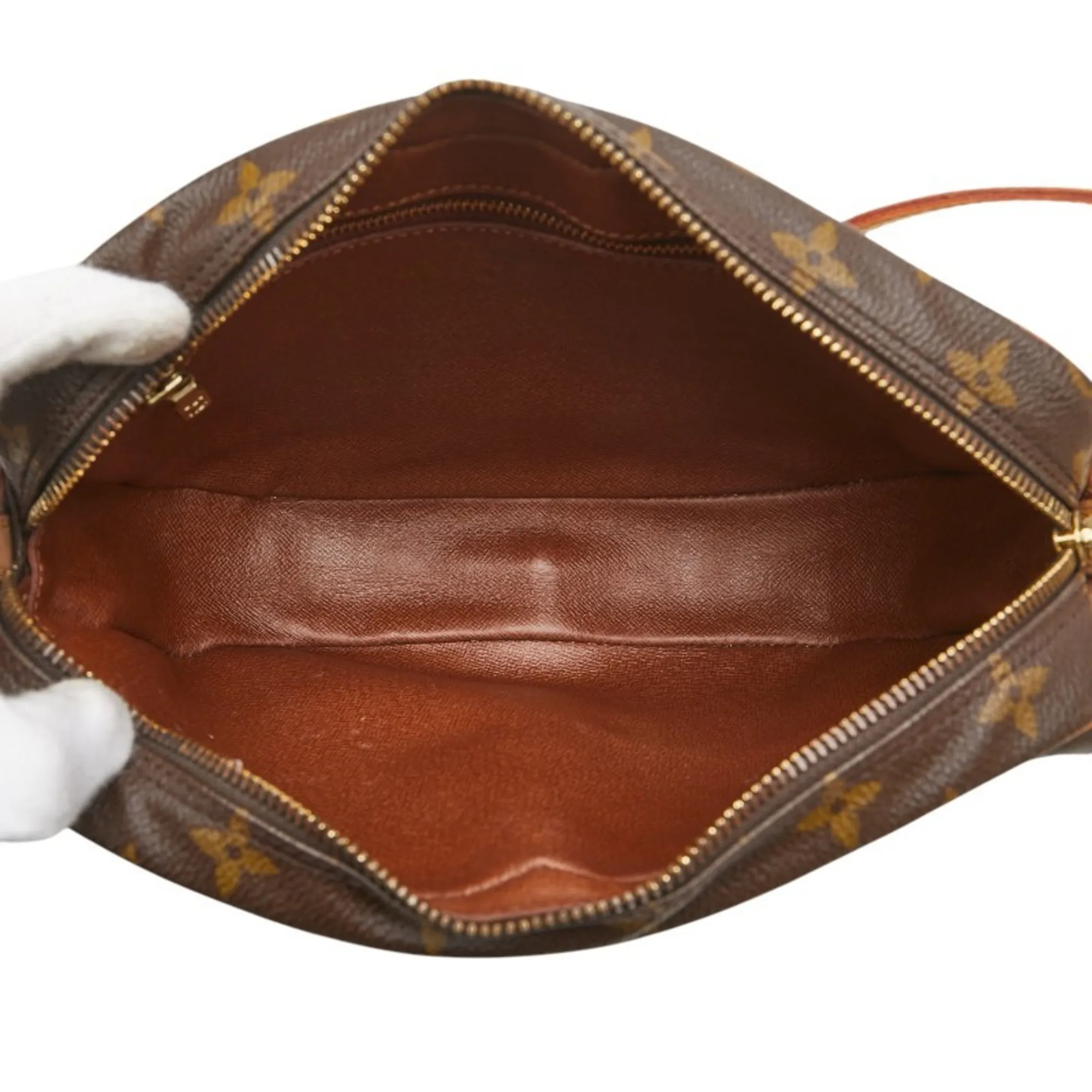 LOUIS VUITTON Brown Monogram Leather Shoulder Bag