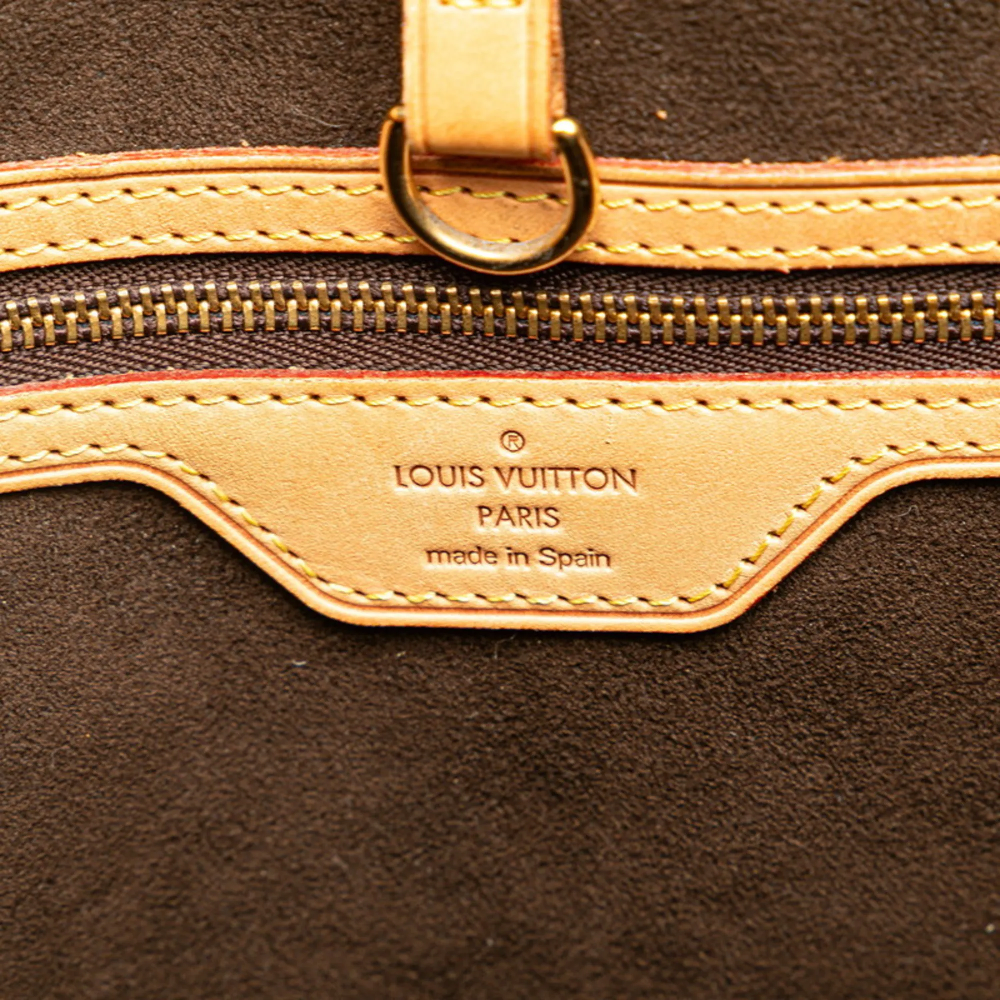 LOUIS VUITTON Brown Monogram Leather Tote Bag