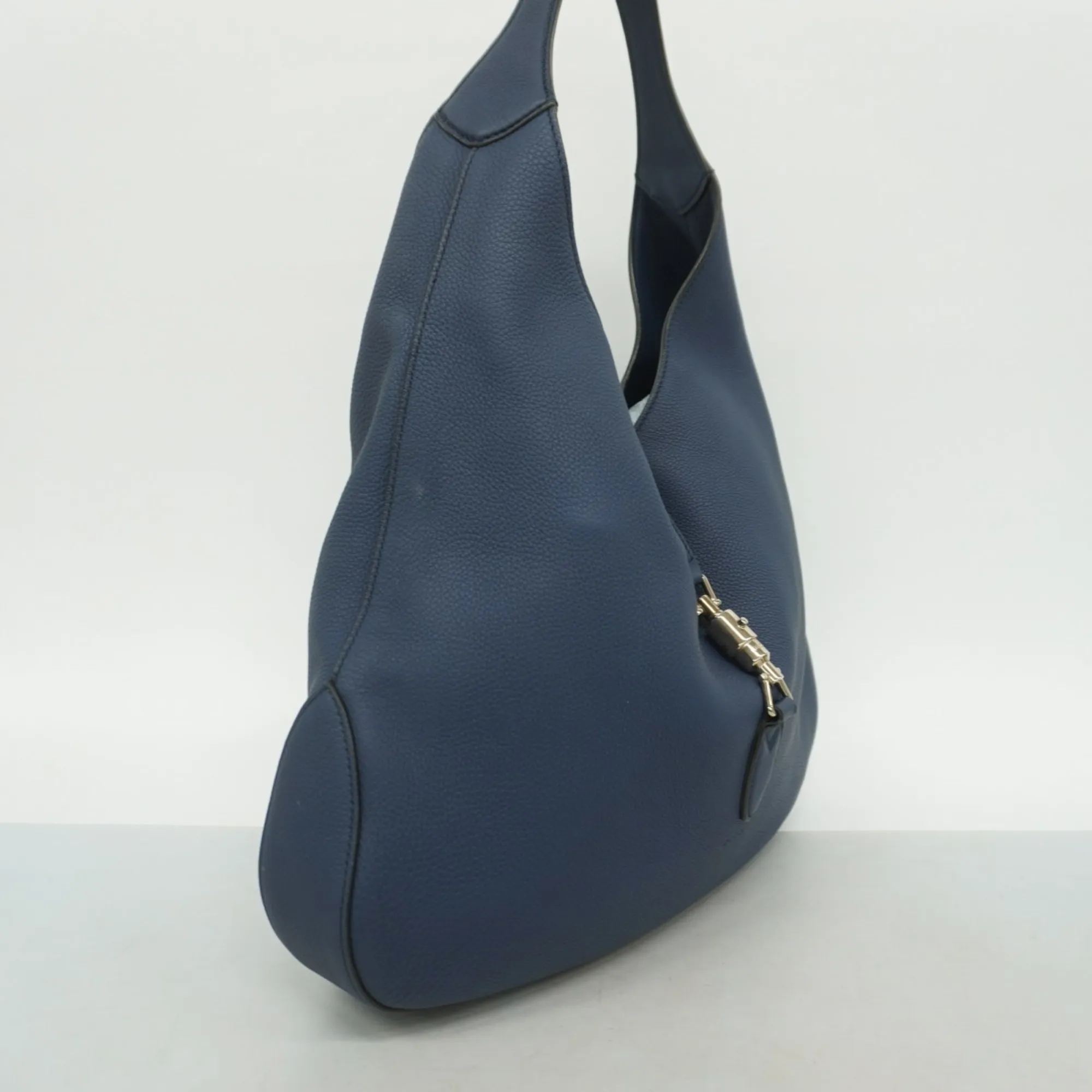 GUCCI Blue Leather Jackie Shoulder Bag