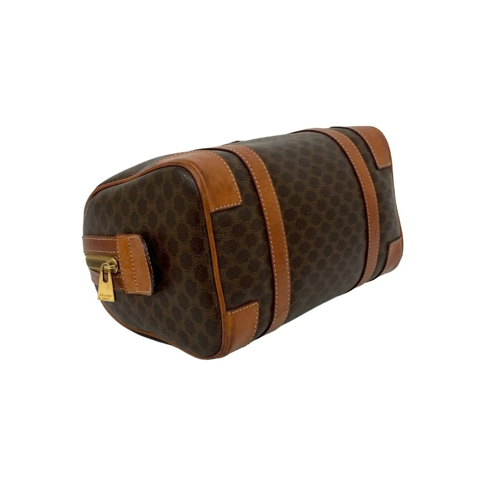 CELINE Brown Leather Boston Bag