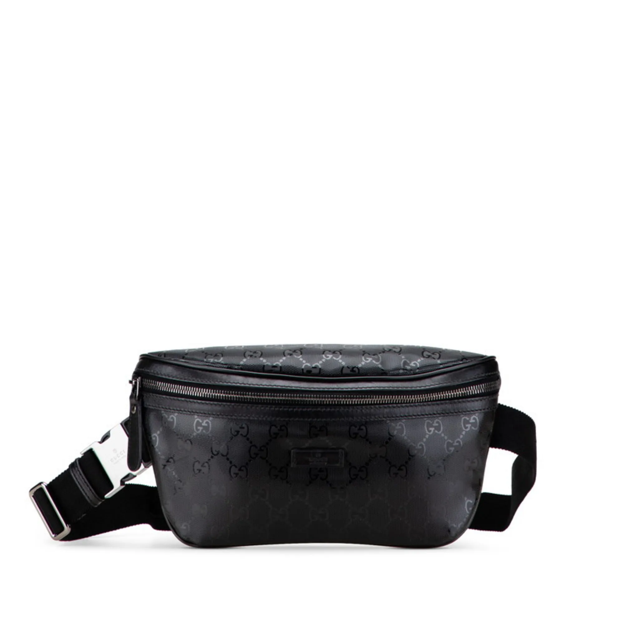 GUCCI Black Leather Fanny Pack