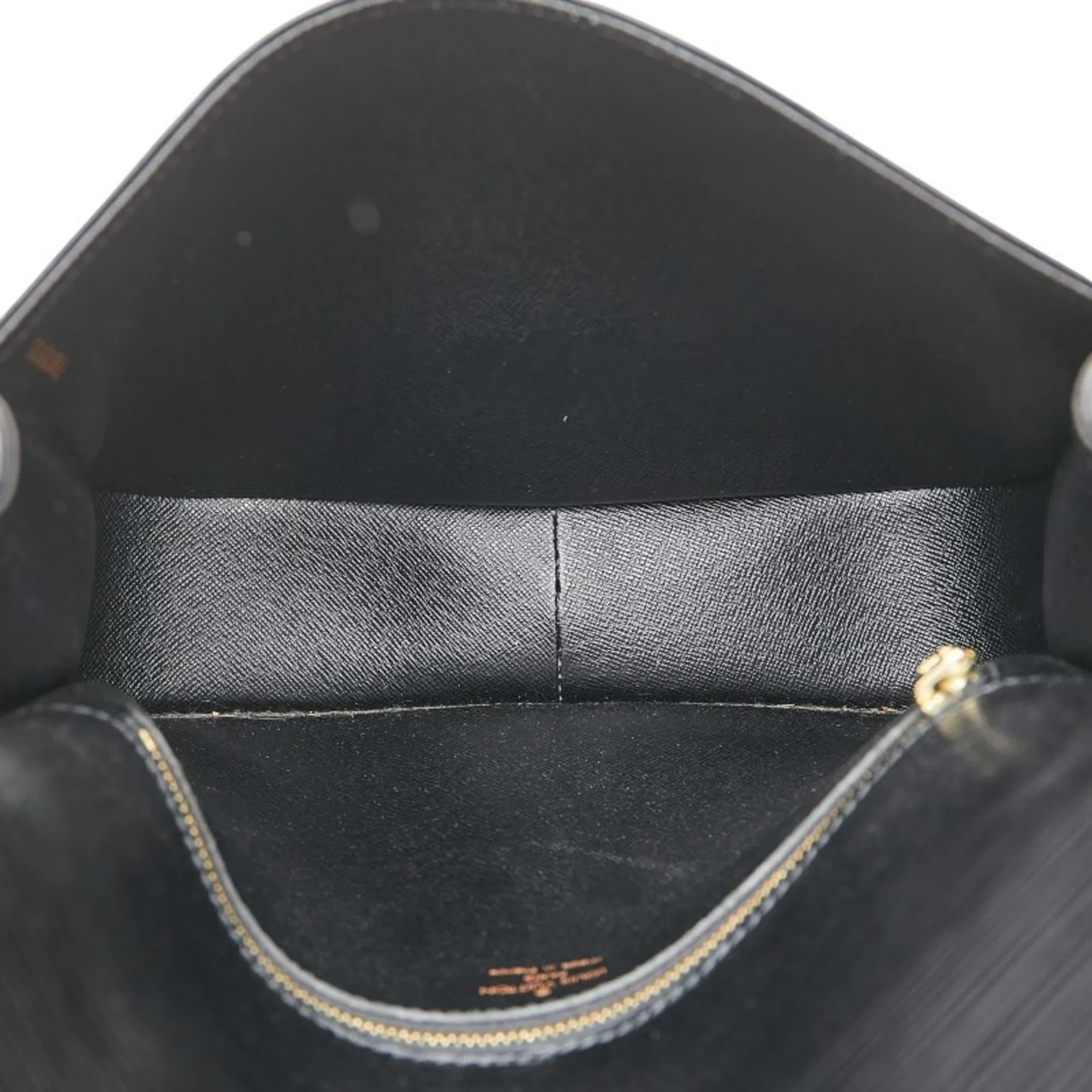 LOUIS VUITTON Black Leather Shoulder Bag