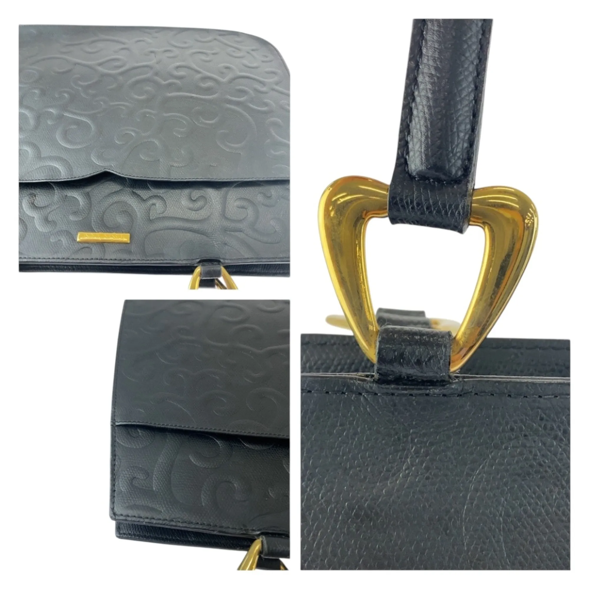 YVES SAINT LAURENT Black Leather Shoulder Bag
