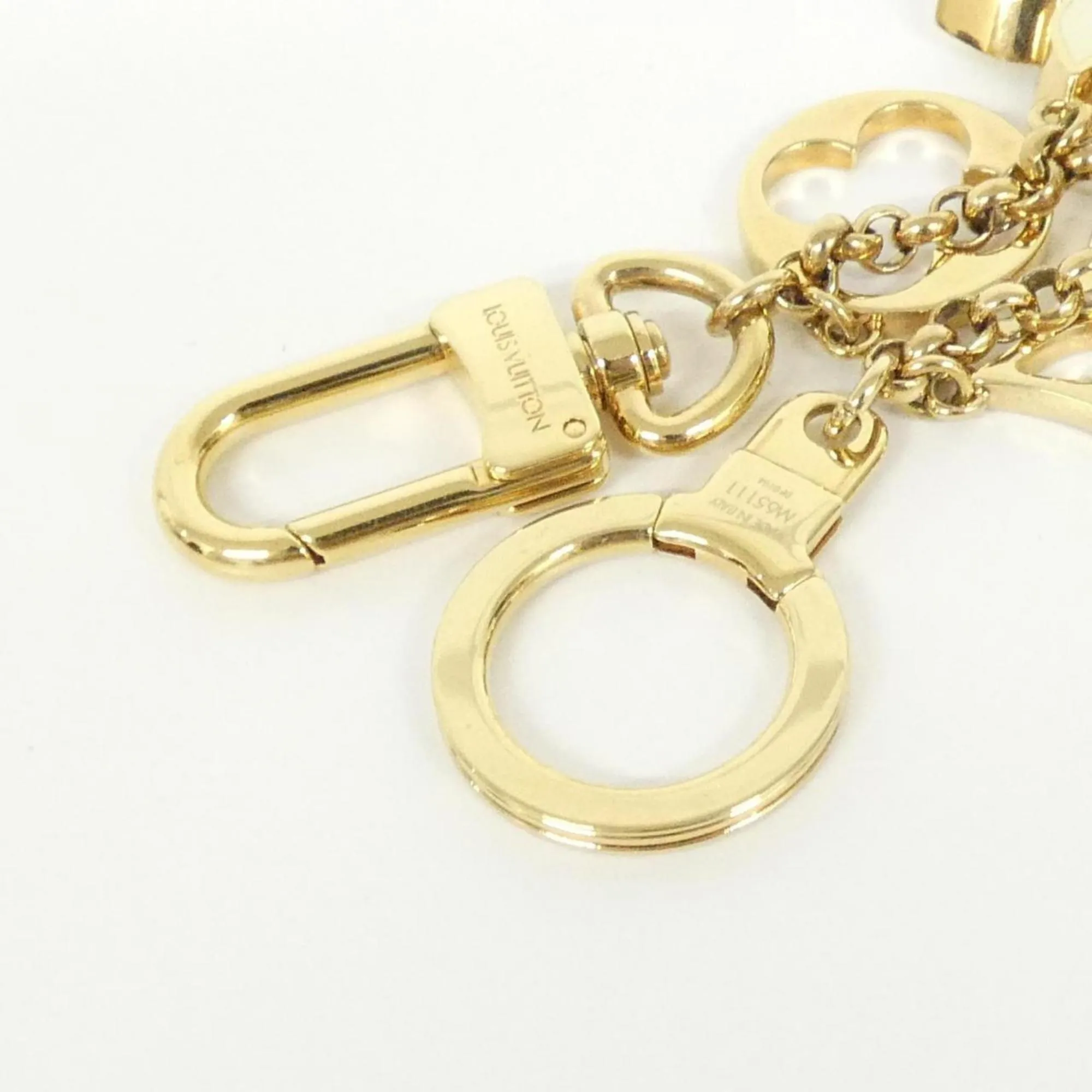 LOUIS VUITTON Gold Monogram Bag Charm