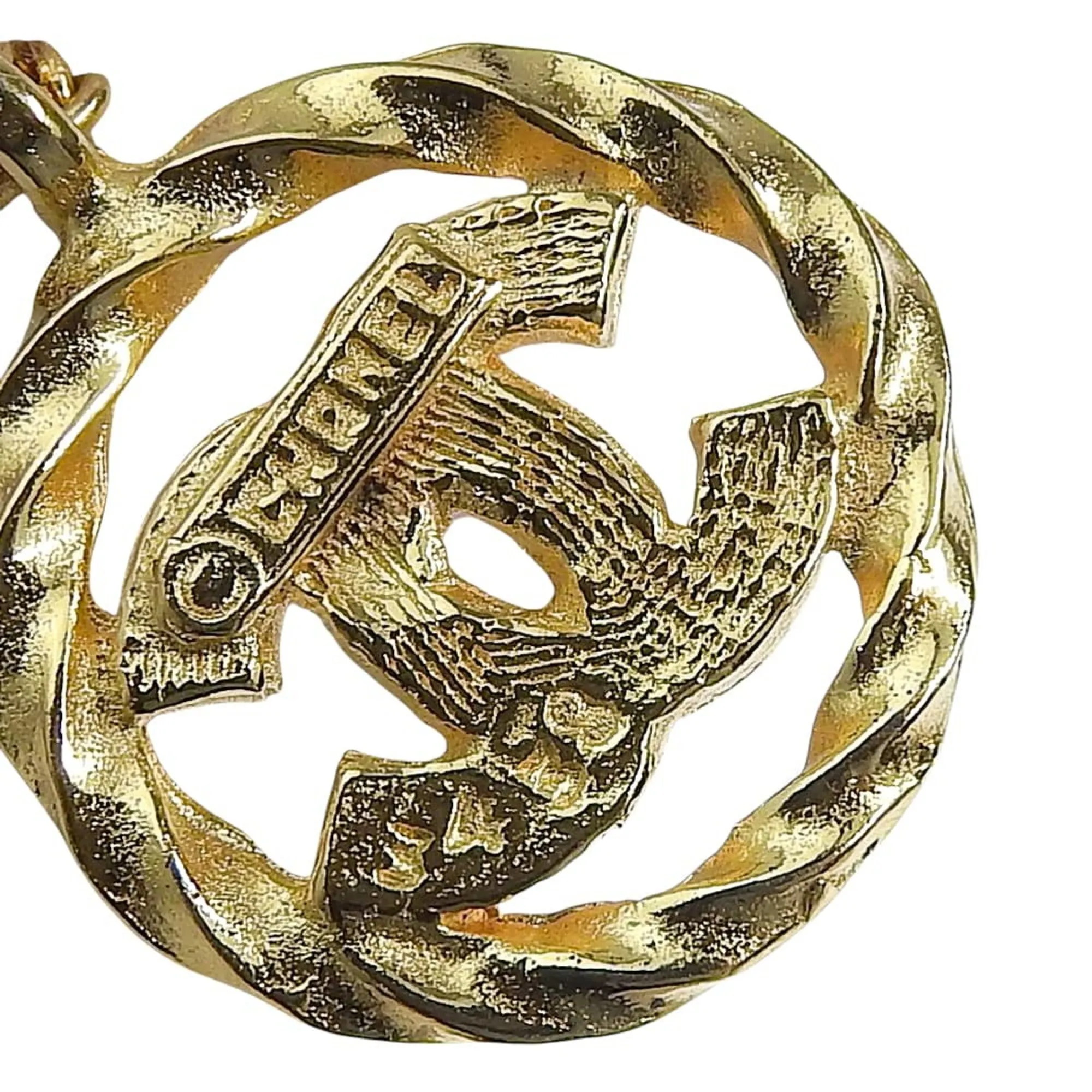 CHANEL Gold Logo Necklace