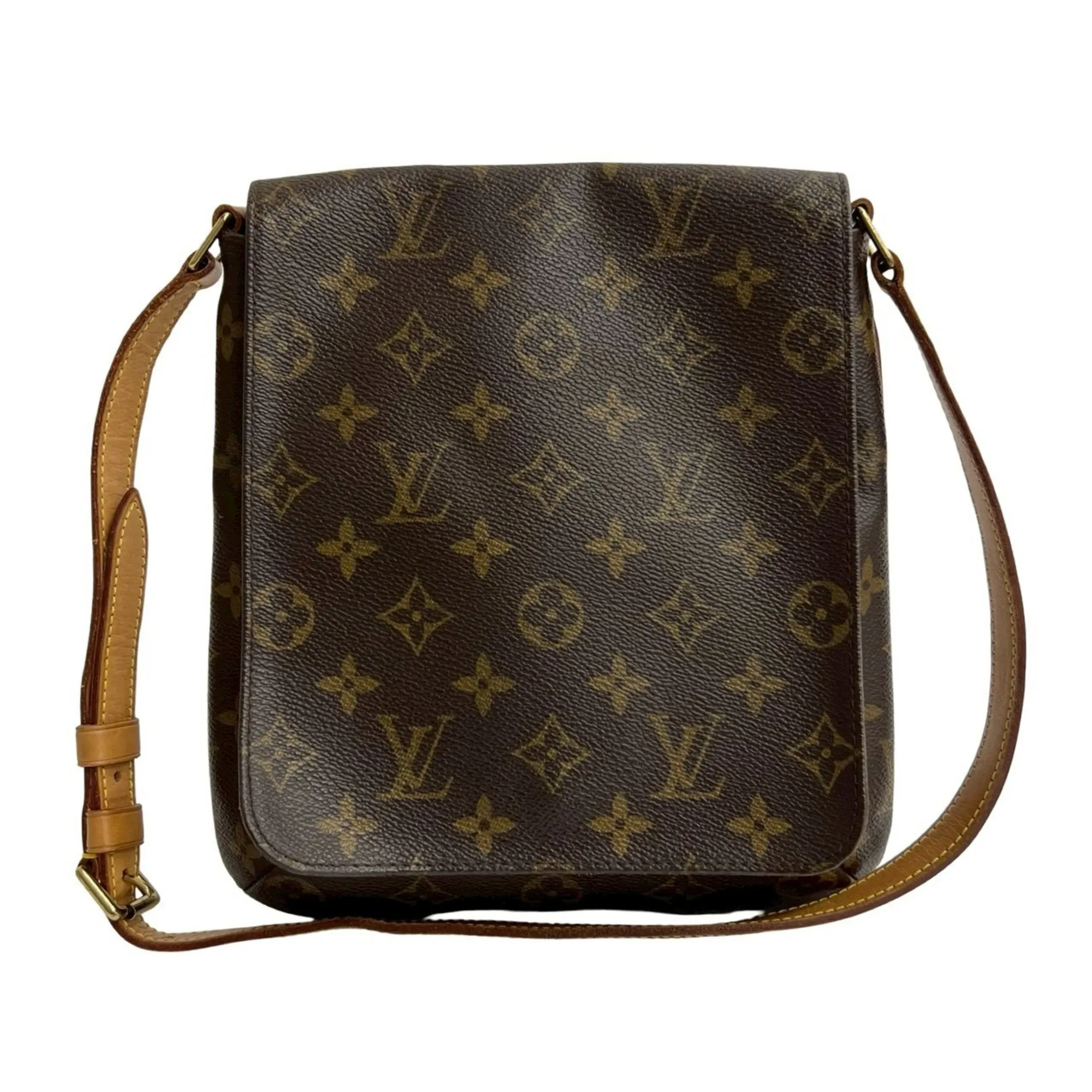 LOUIS VUITTON Brown Monogram Leather Shoulder Bag