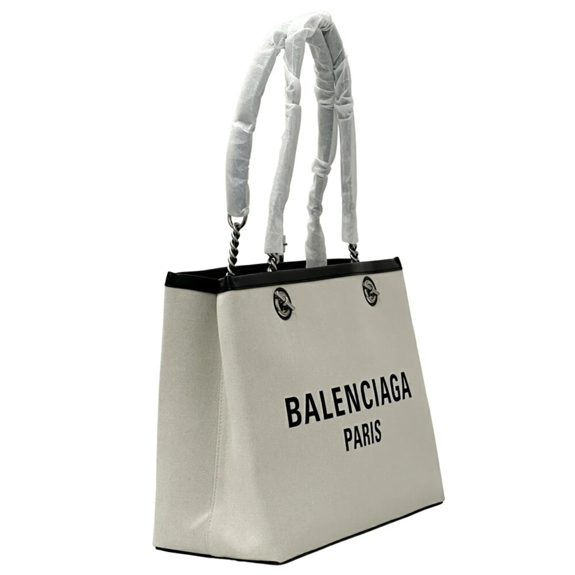 BALENCIAGA Black Leather Tote Bag