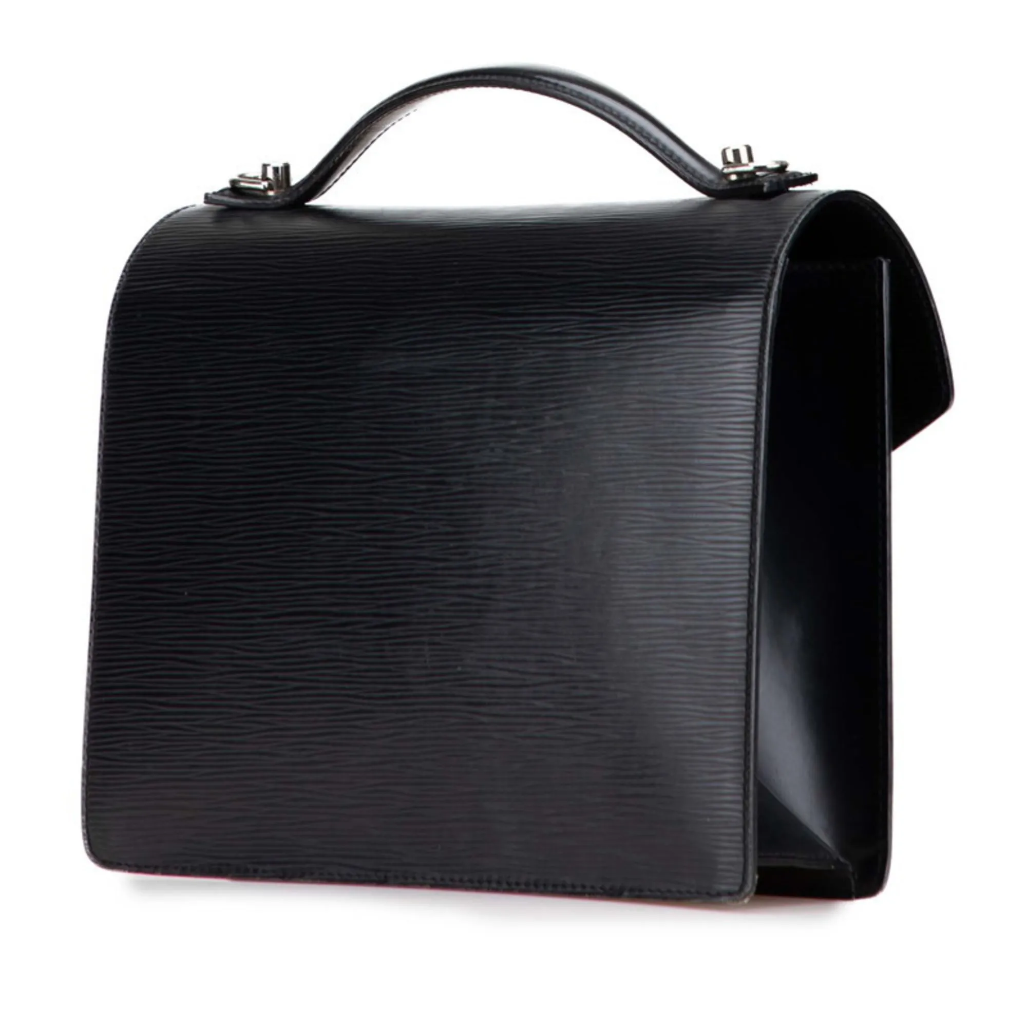 LOUIS VUITTON Black Leather Bag