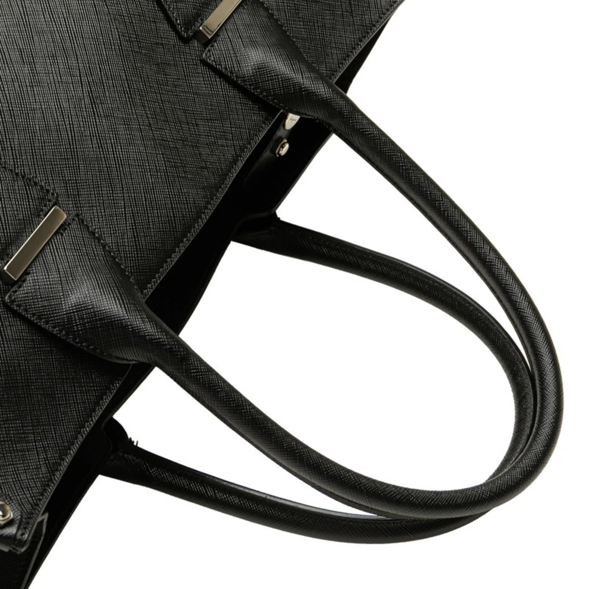 SALVATORE FERRAGAMO Black Leather Bag