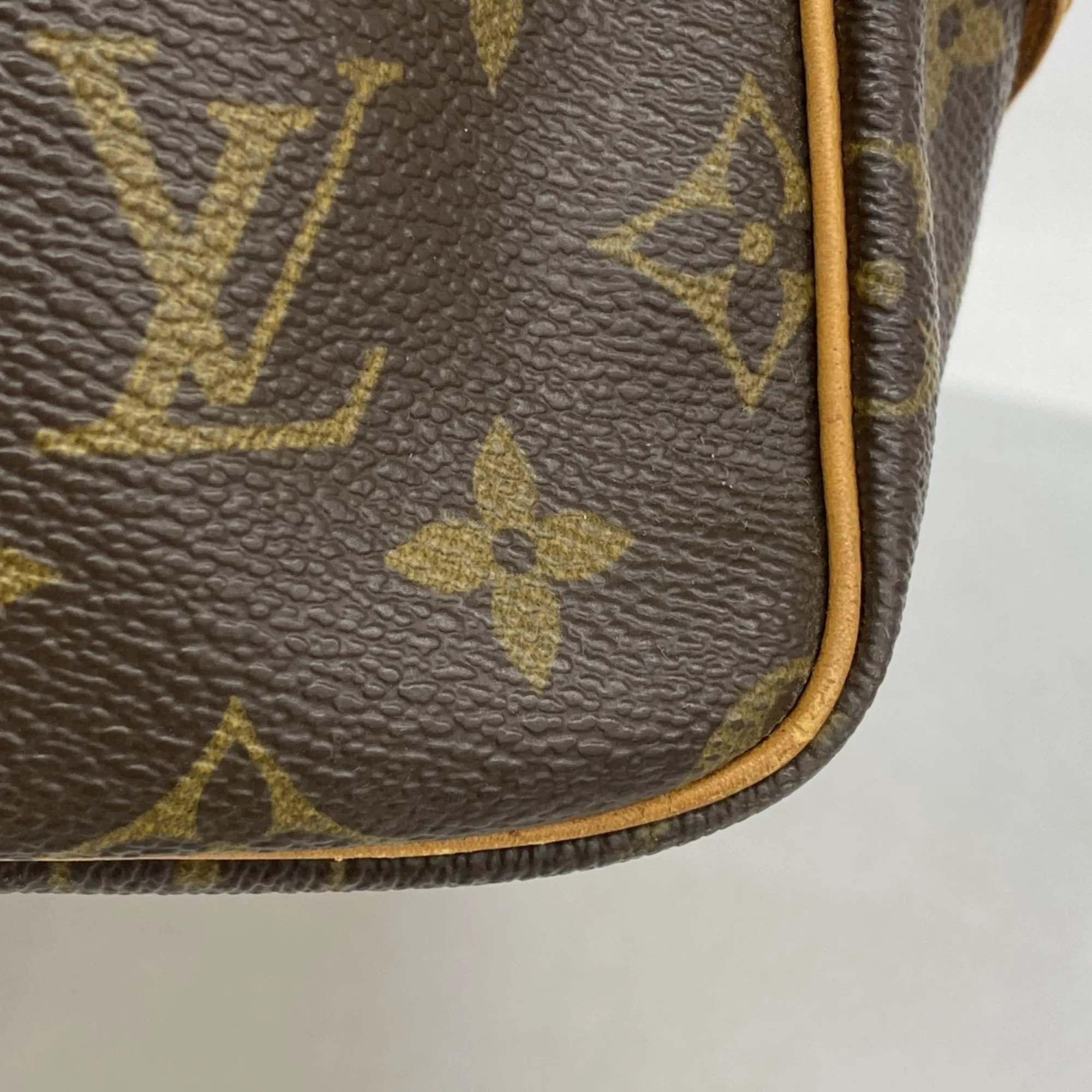 LOUIS VUITTON Brown Monogram Keepall Bandouliere 55 Boston Bag
