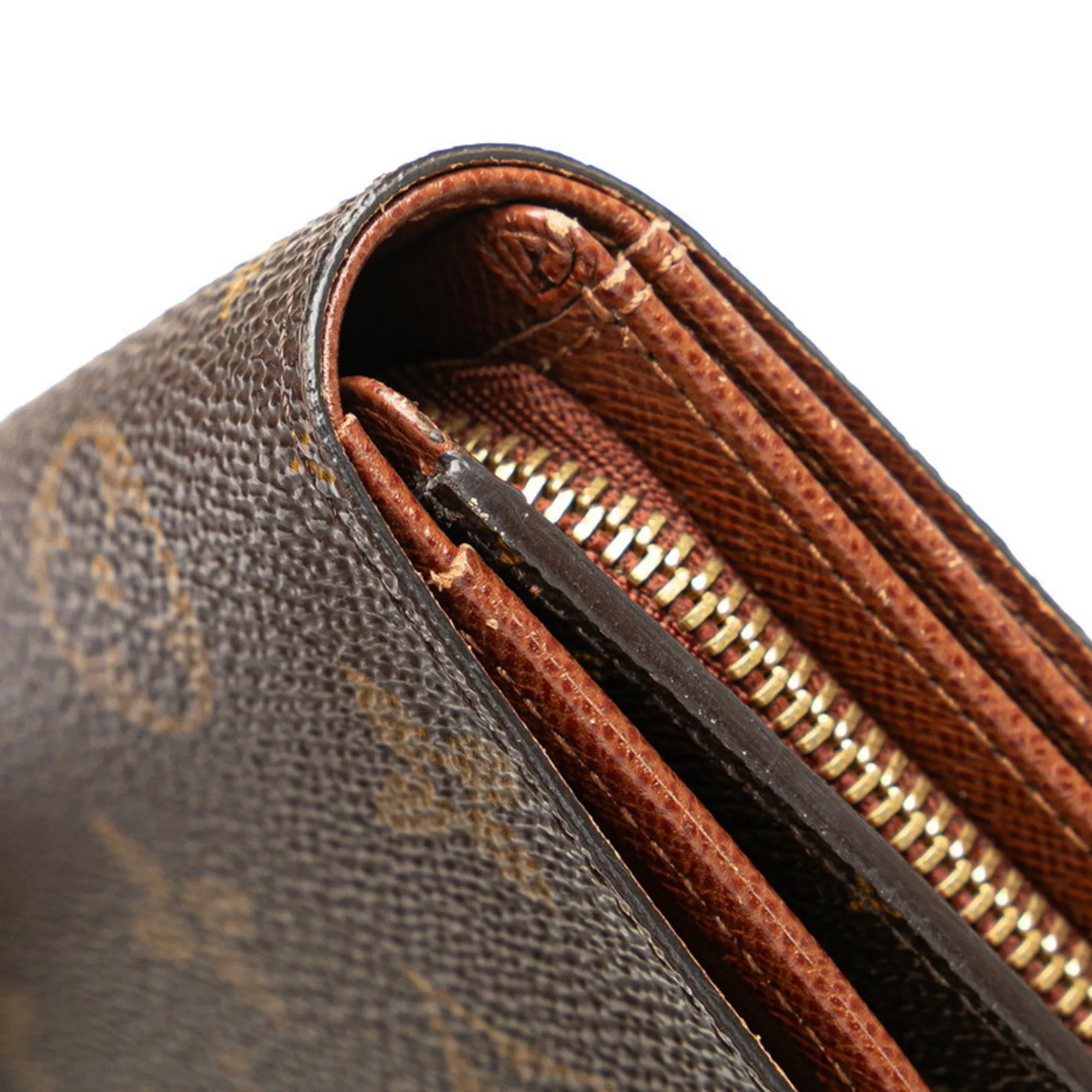 LOUIS VUITTON Brown Monogram Leather Wallet