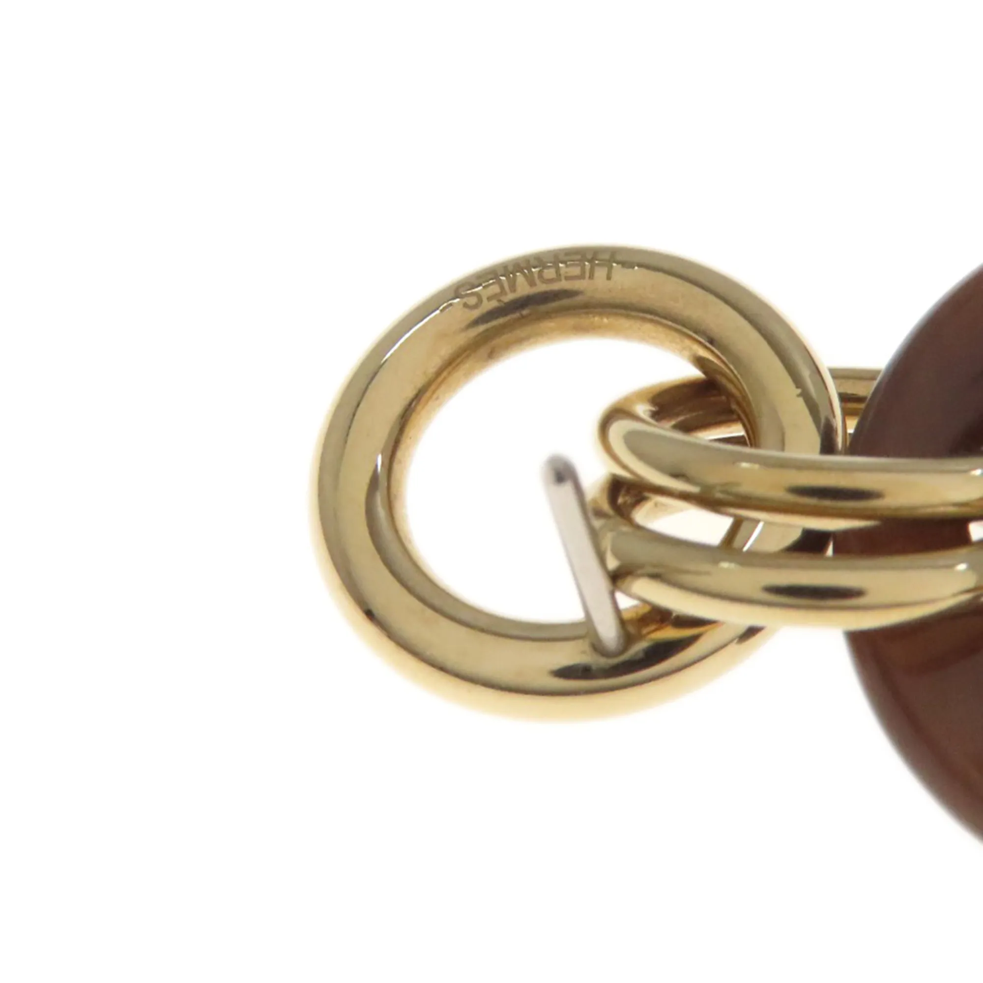 HERMES Brown Earrings