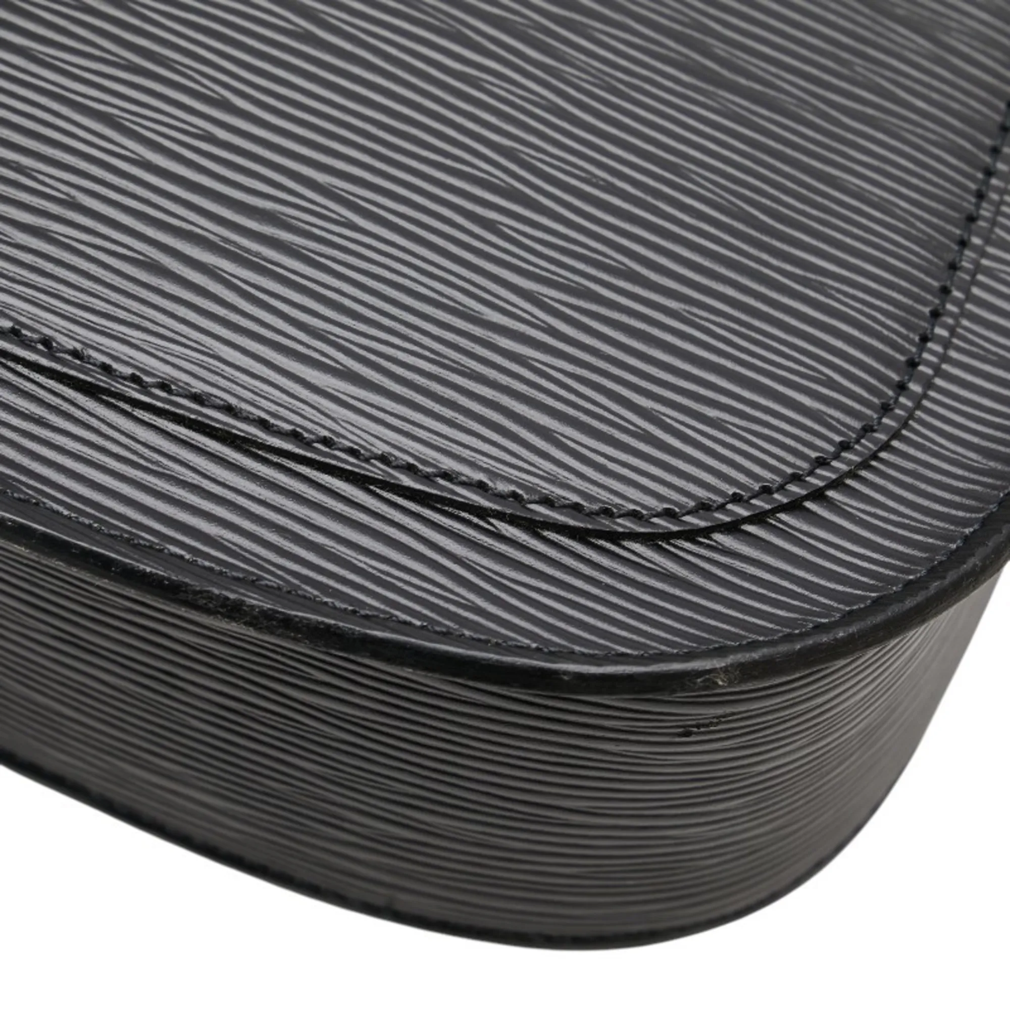 LOUIS VUITTON Black Leather Shoulder Bag