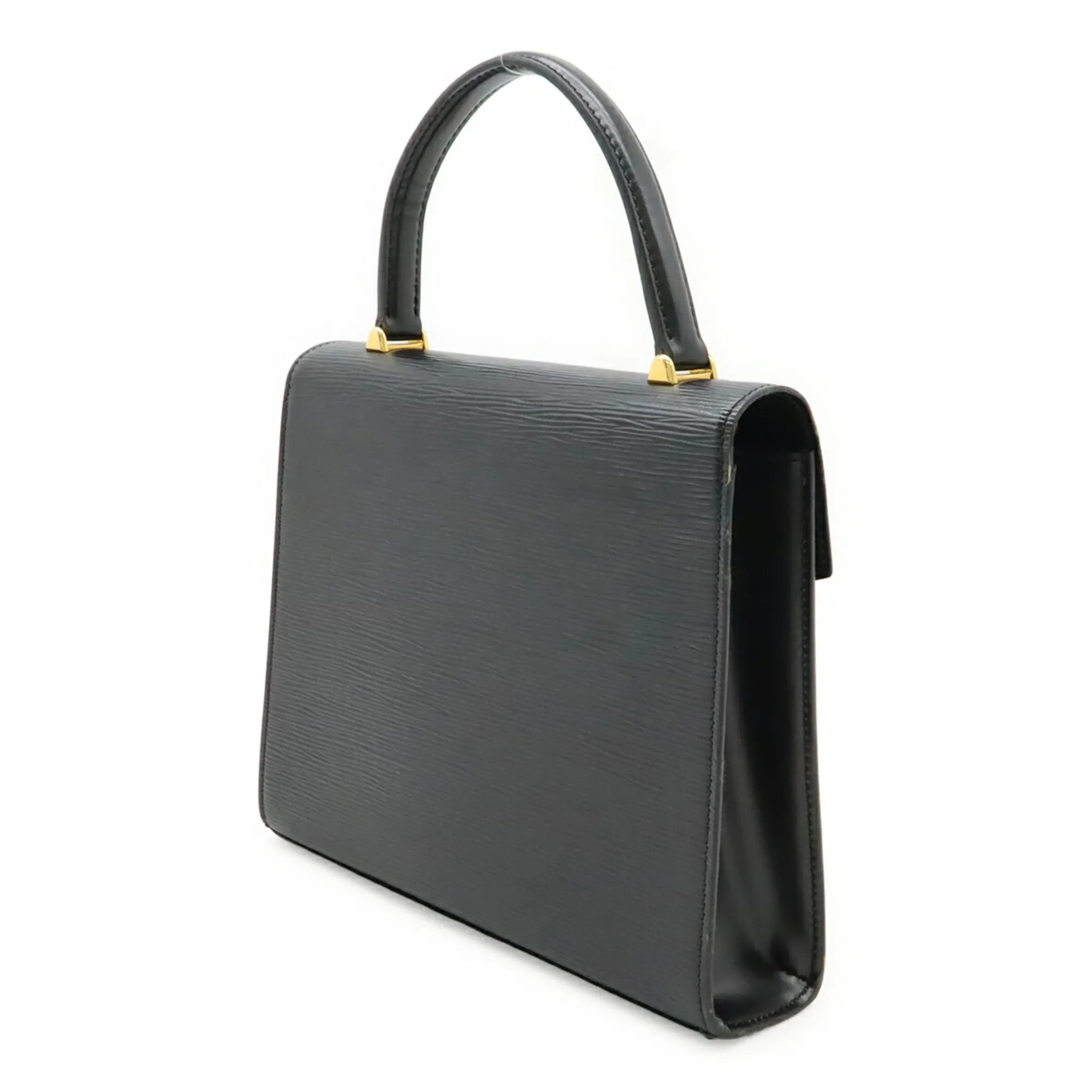 LOUIS VUITTON Black Leather Bag