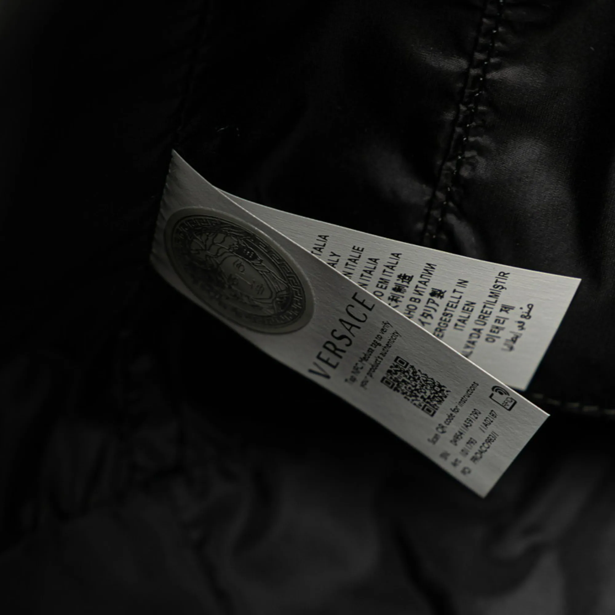 VERSACE Black Leather Shoulder Bag