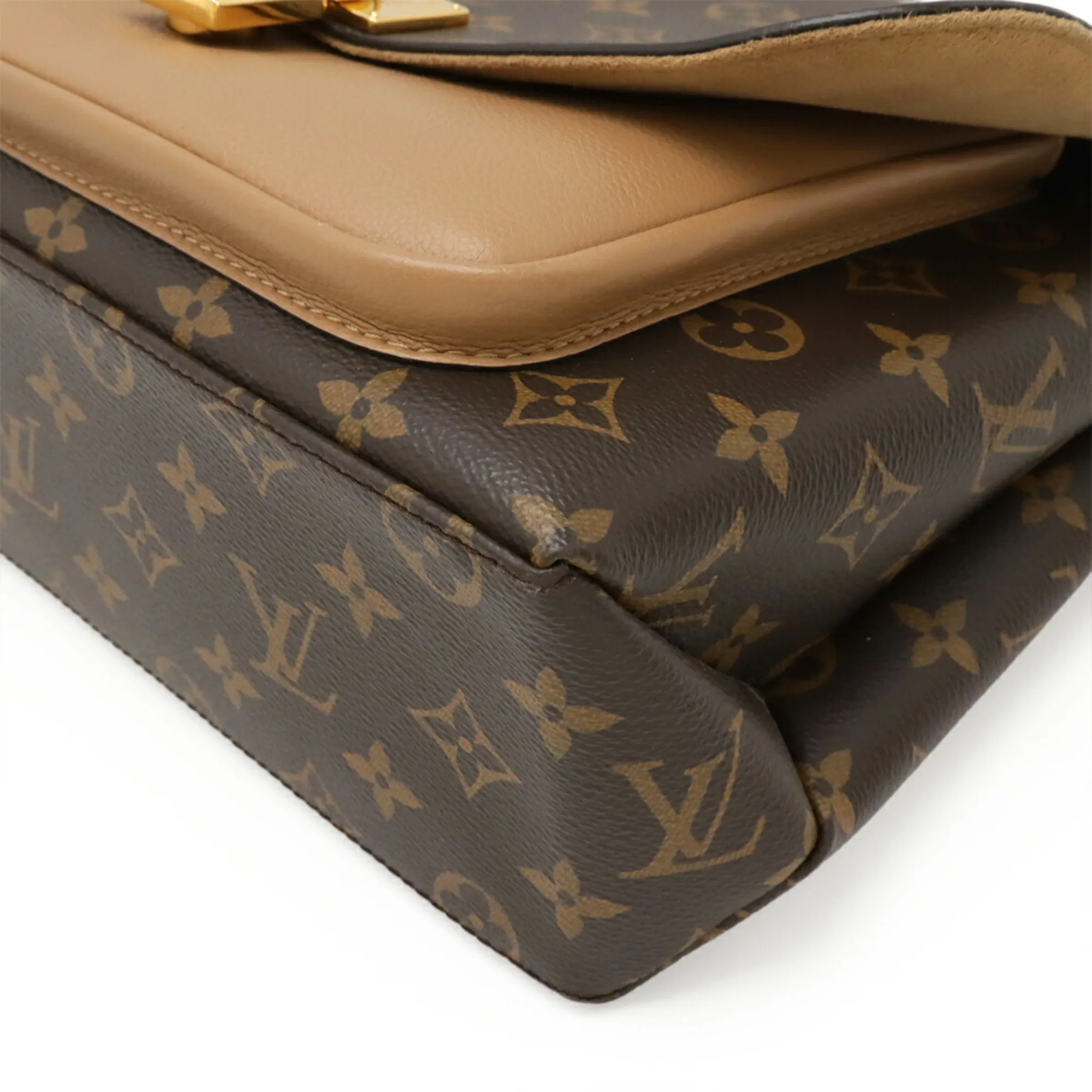 LOUIS VUITTON Brown Monogram Leather Shoulder Bag