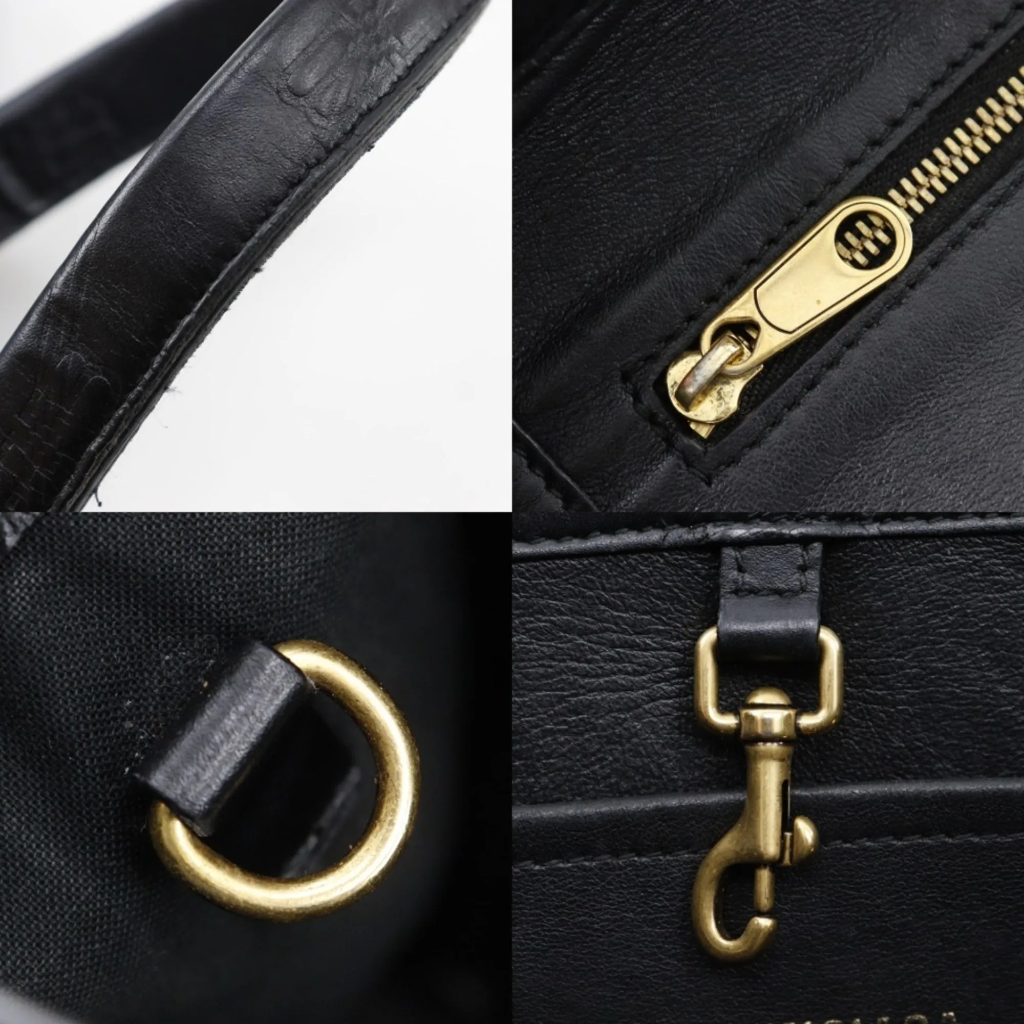 BALENCIAGA Black Monogram Leather Bag
