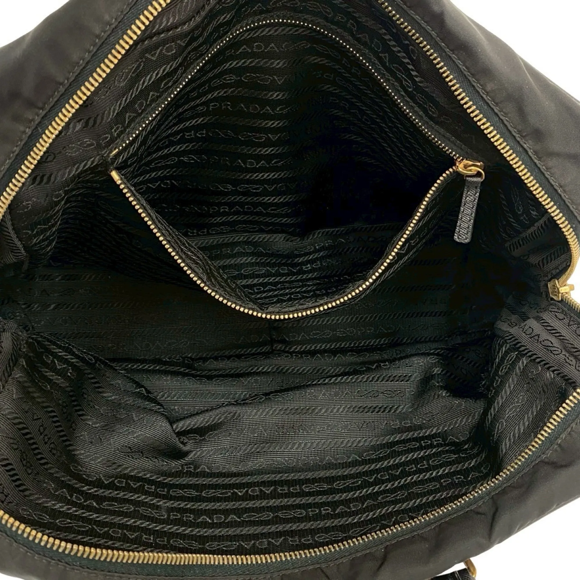 PRADA Black Leather Saffiano Tote Bag