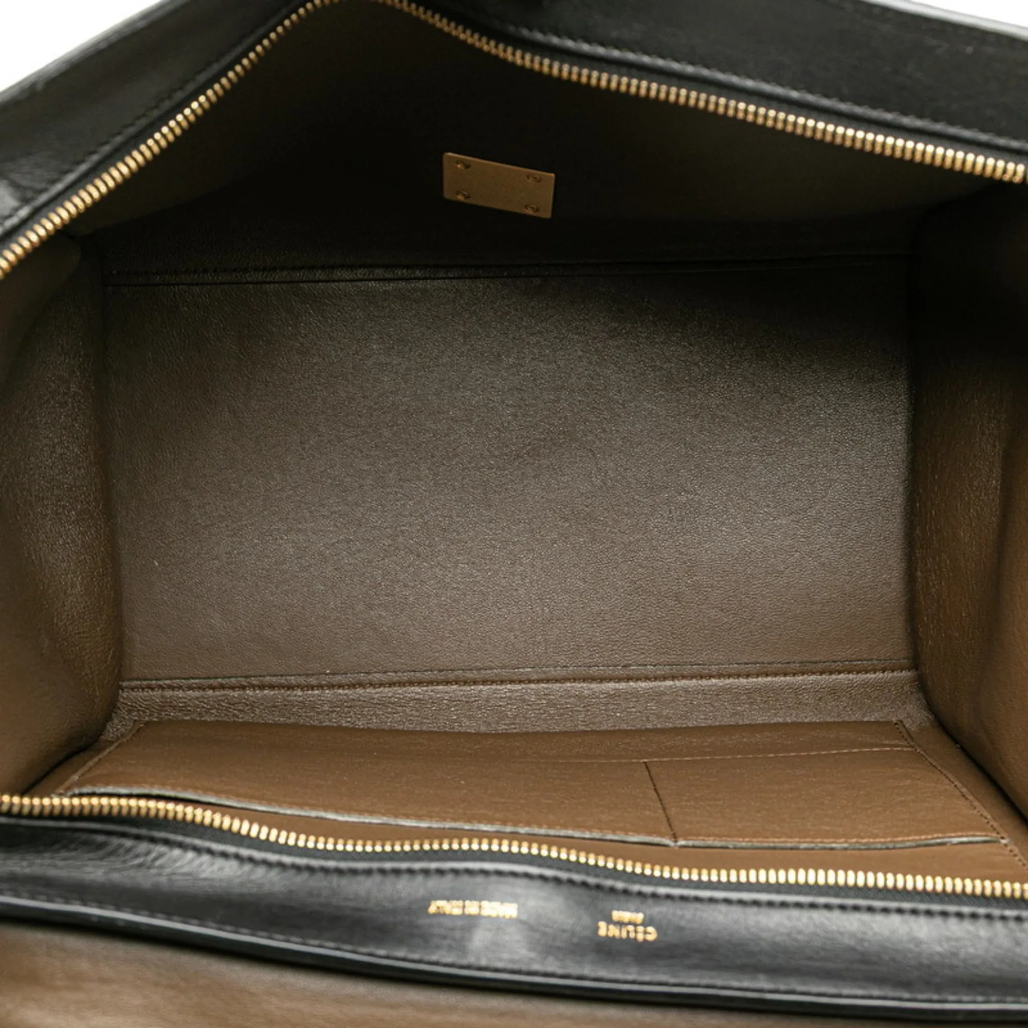 CELINE Black Leather Shoulder Bag