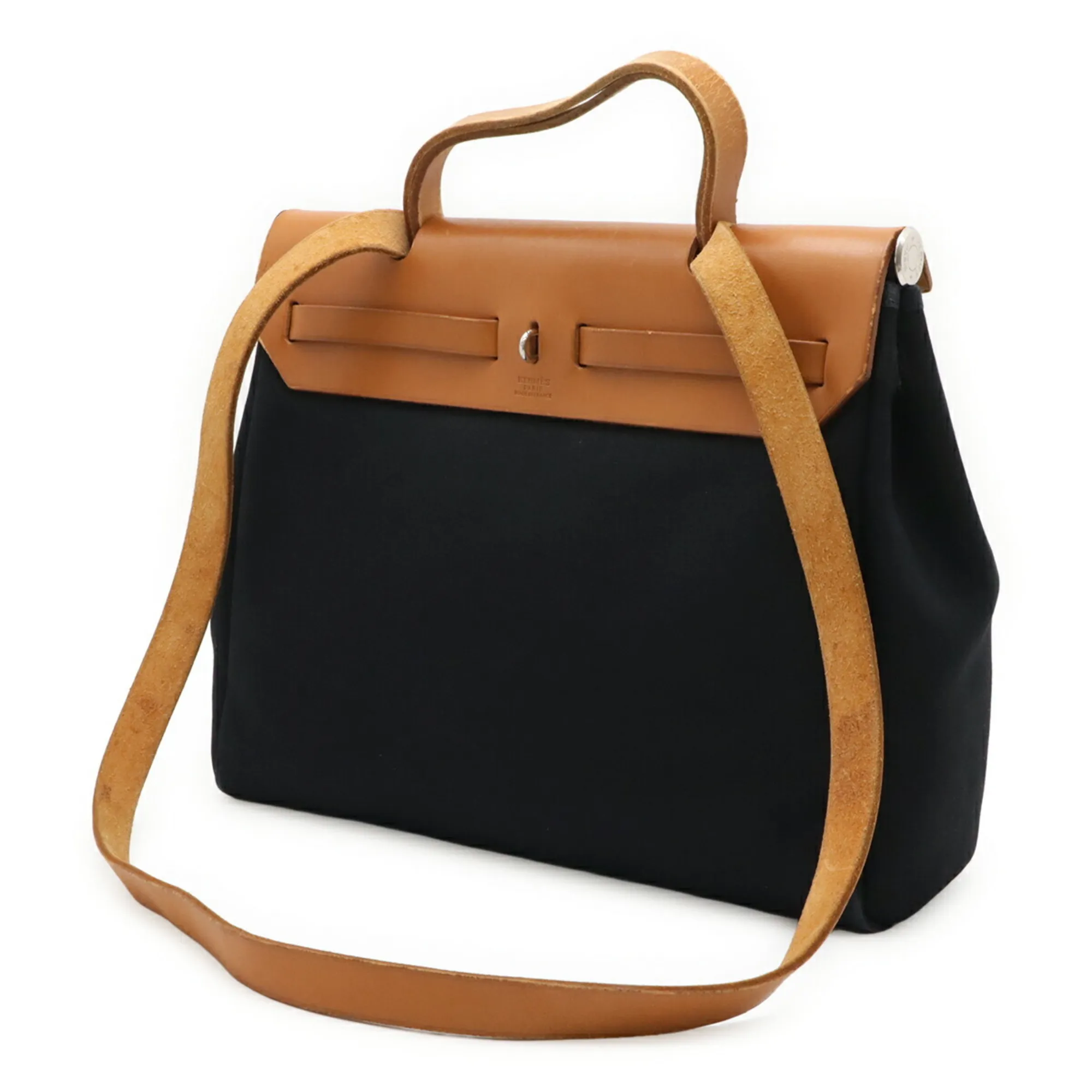 HERMES Brown Leather Shoulder Bag