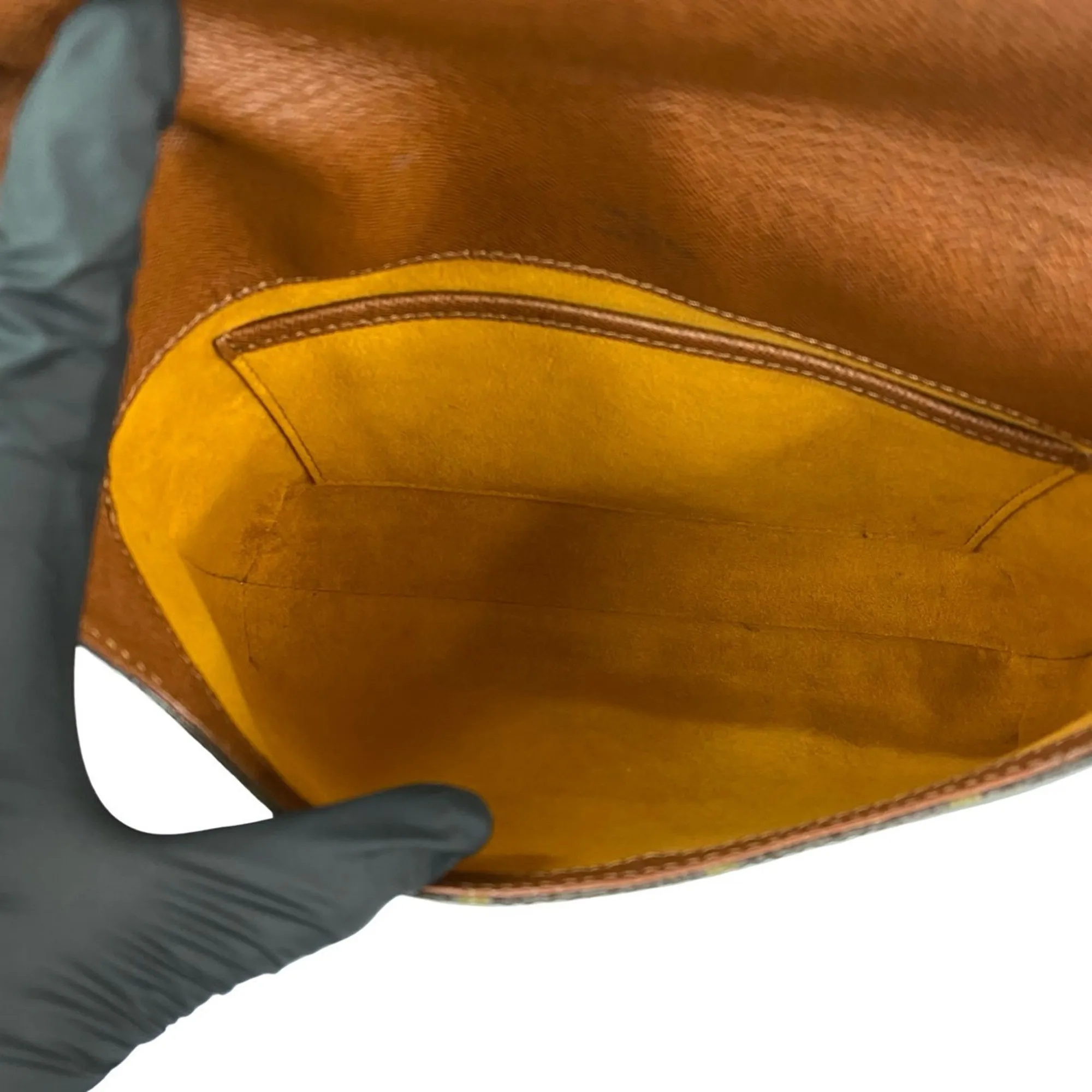 LOUIS VUITTON Brown Monogram Leather Shoulder Bag