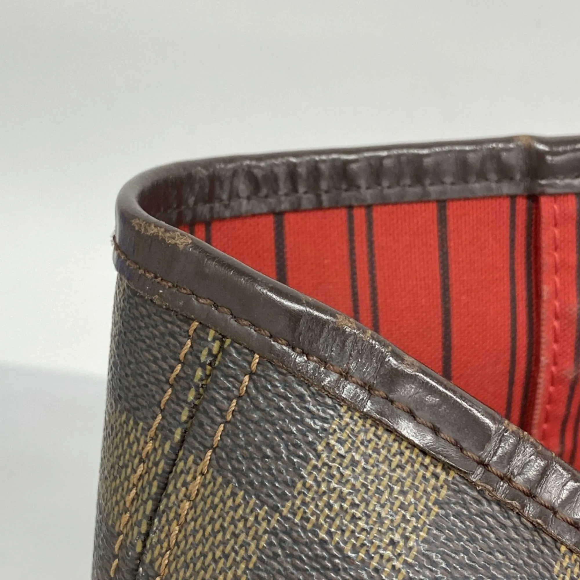 LOUIS VUITTON Brown Damier Neverfull MM Tote Bag