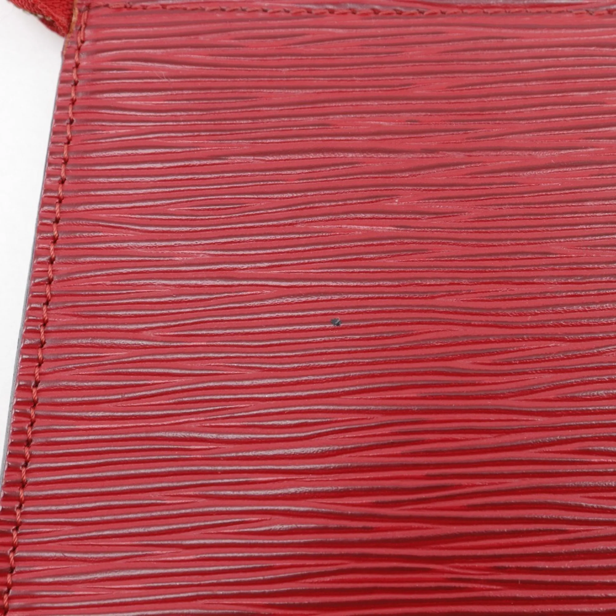 LOUIS VUITTON Red Leather Pouch