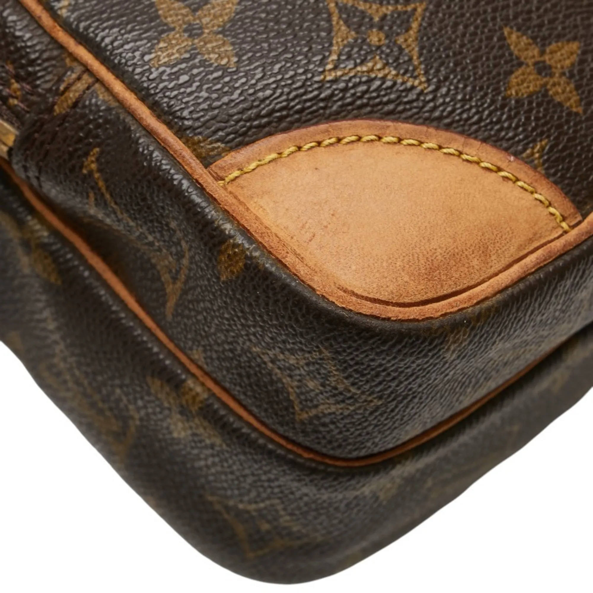 LOUIS VUITTON Brown Monogram Leather Shoulder Bag