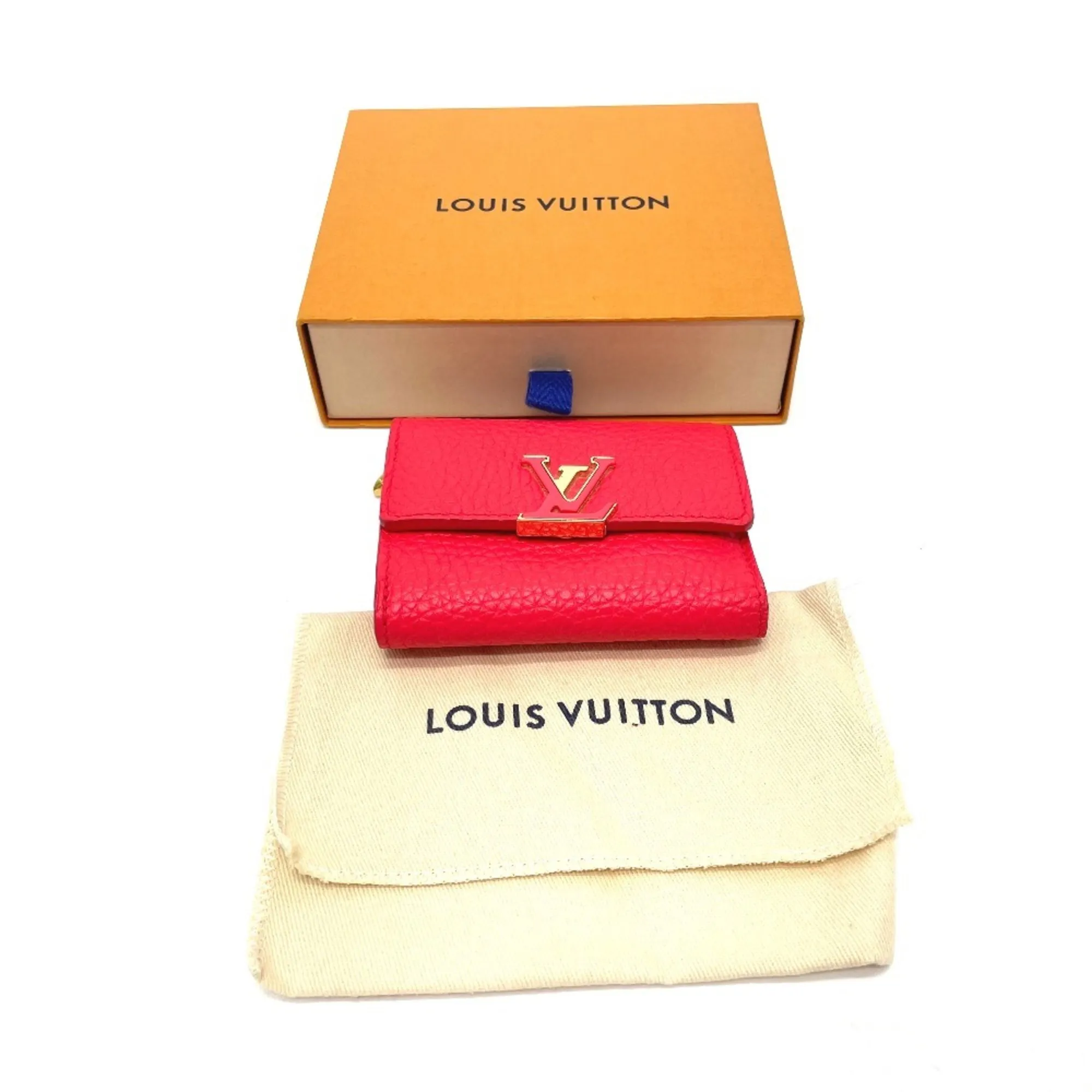 LOUIS VUITTON Red Leather Wallet