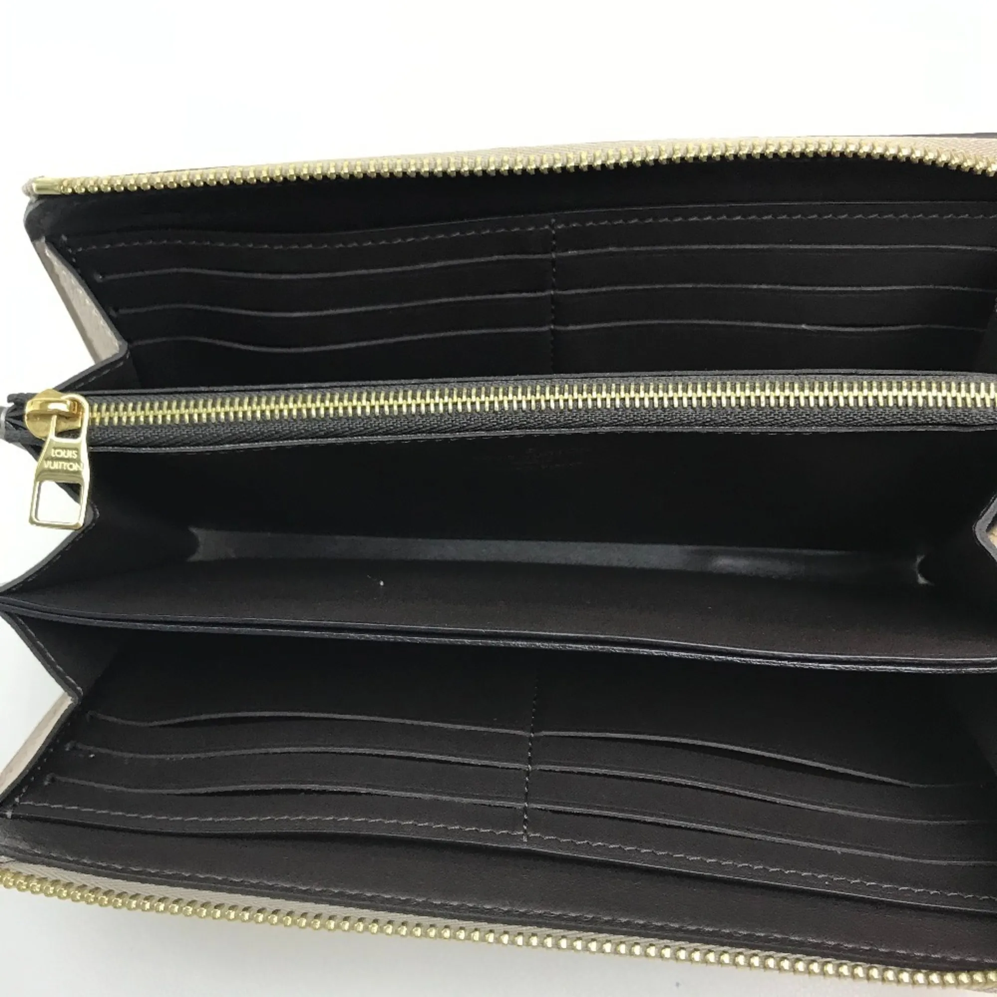 LOUIS VUITTON Cream Monogram Leather Wallet