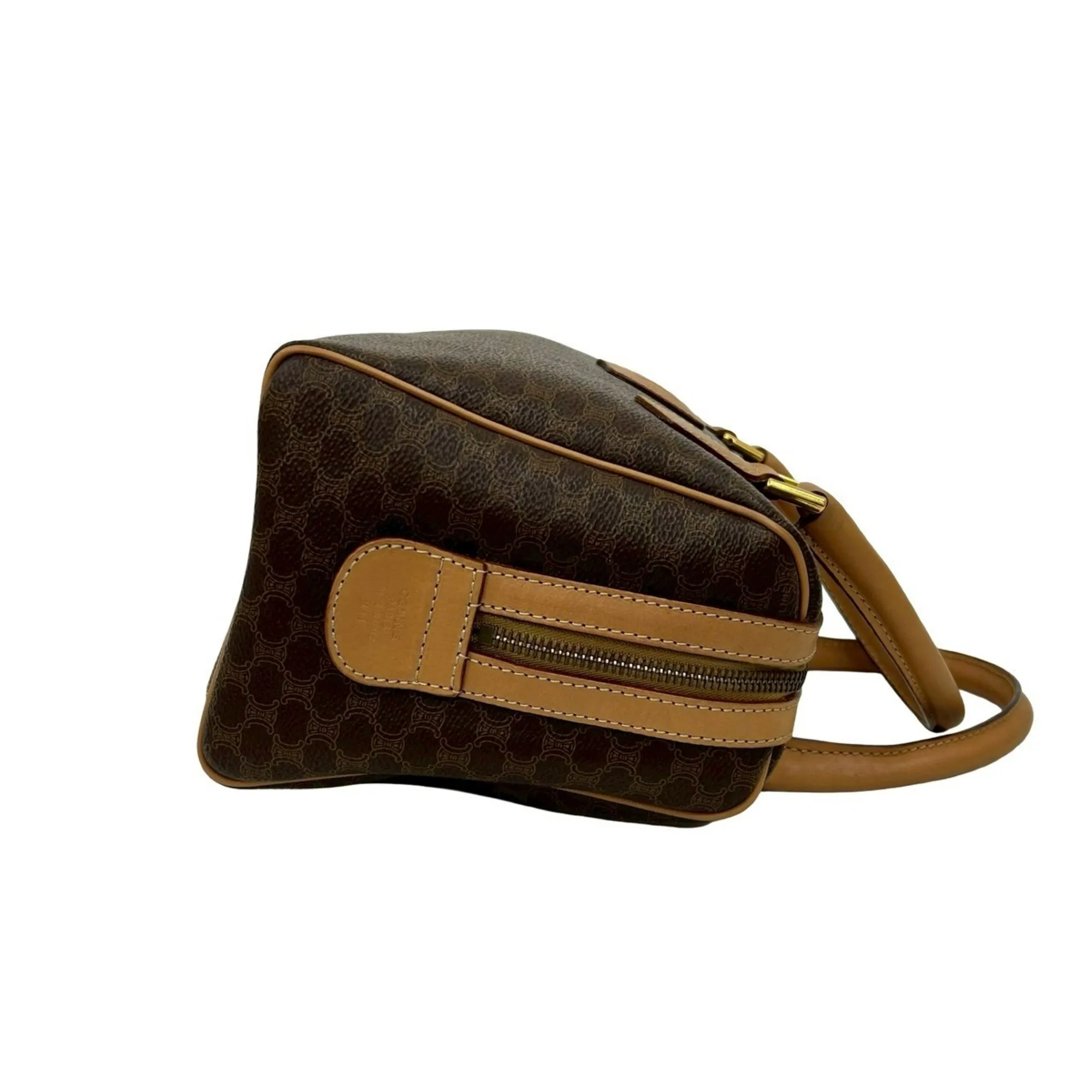 CELINE Brown Leather Shoulder Bag