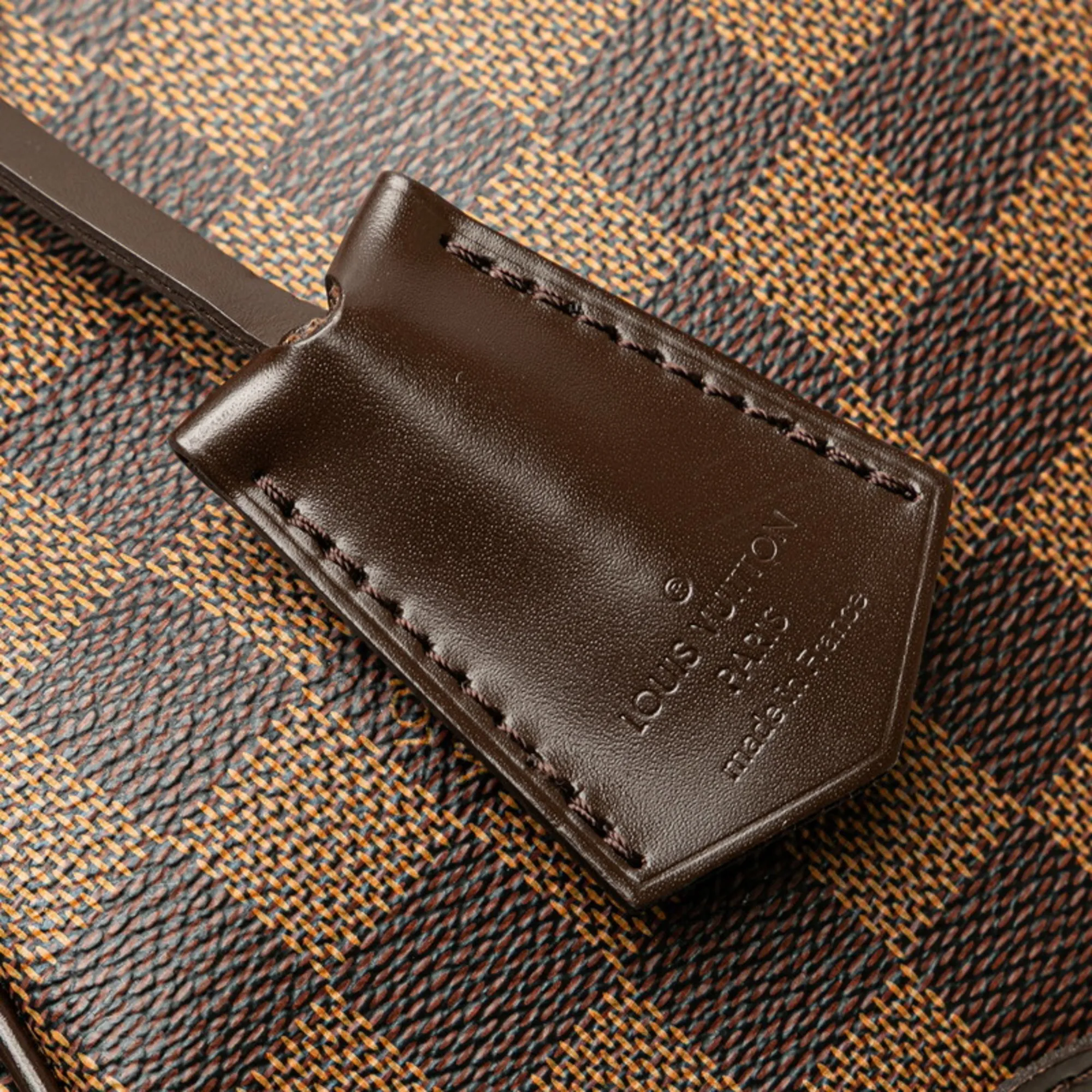 LOUIS VUITTON Brown Damier Leather Bag