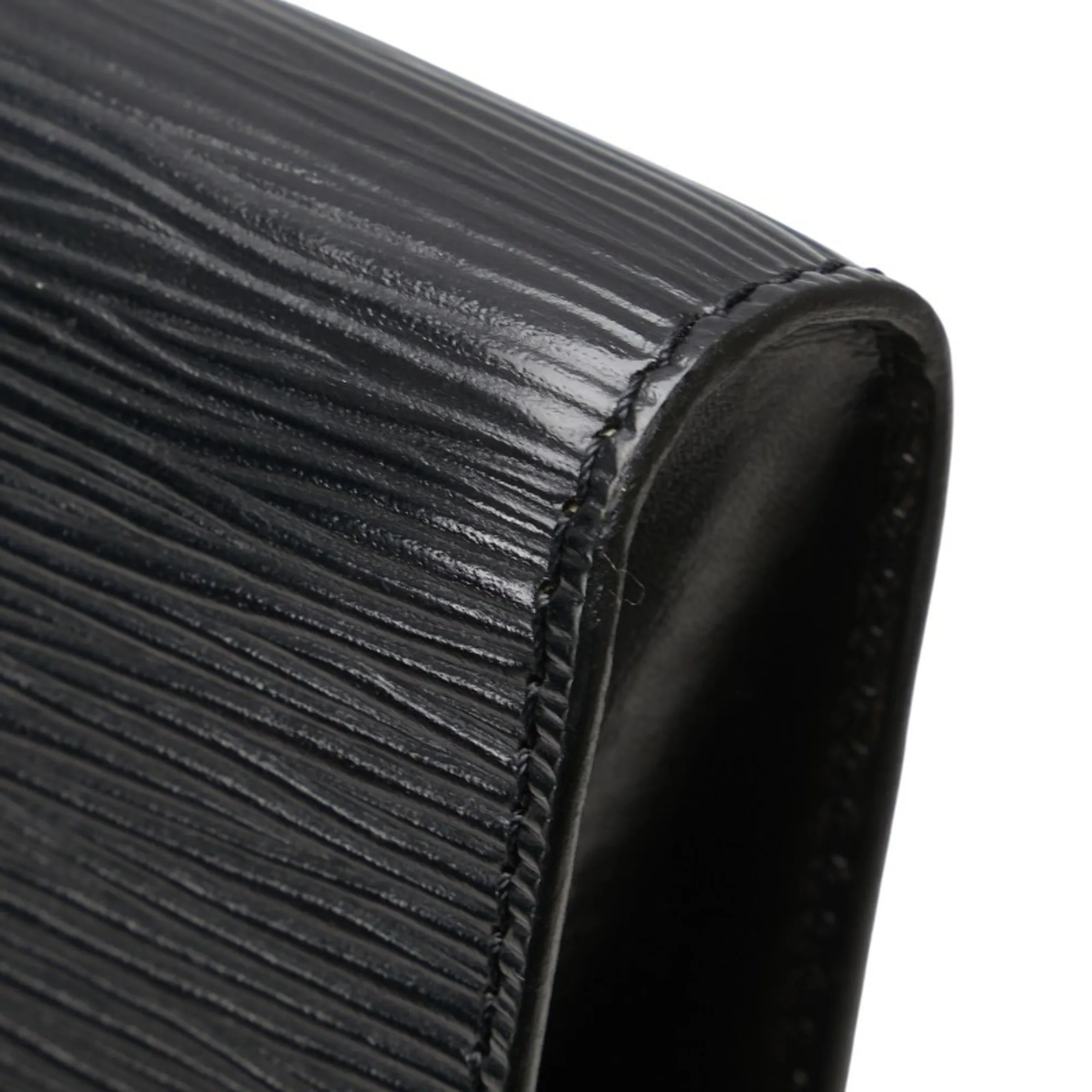 LOUIS VUITTON Black Leather Shoulder Bag