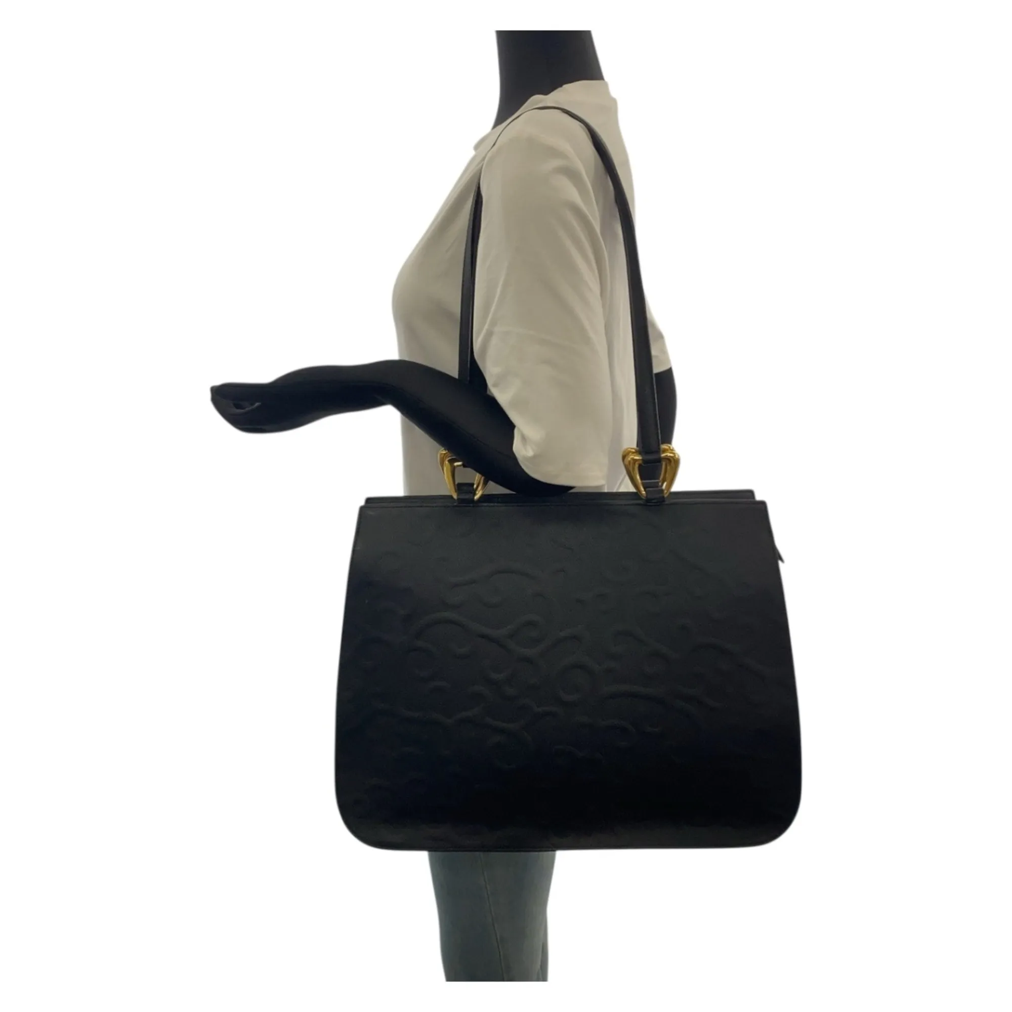 YVES SAINT LAURENT Black Leather Shoulder Bag